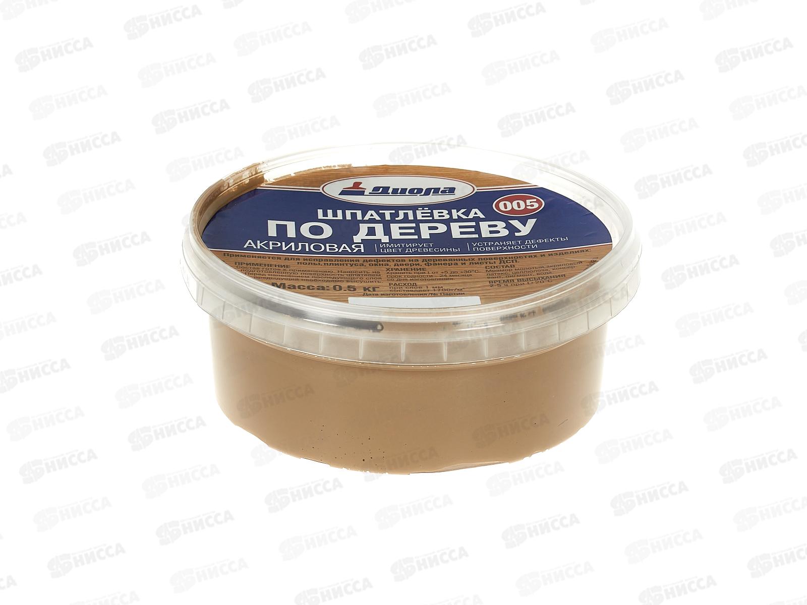 Шпатлевка по дереву акриловая Д-005 Бук 0,5кг *1/6