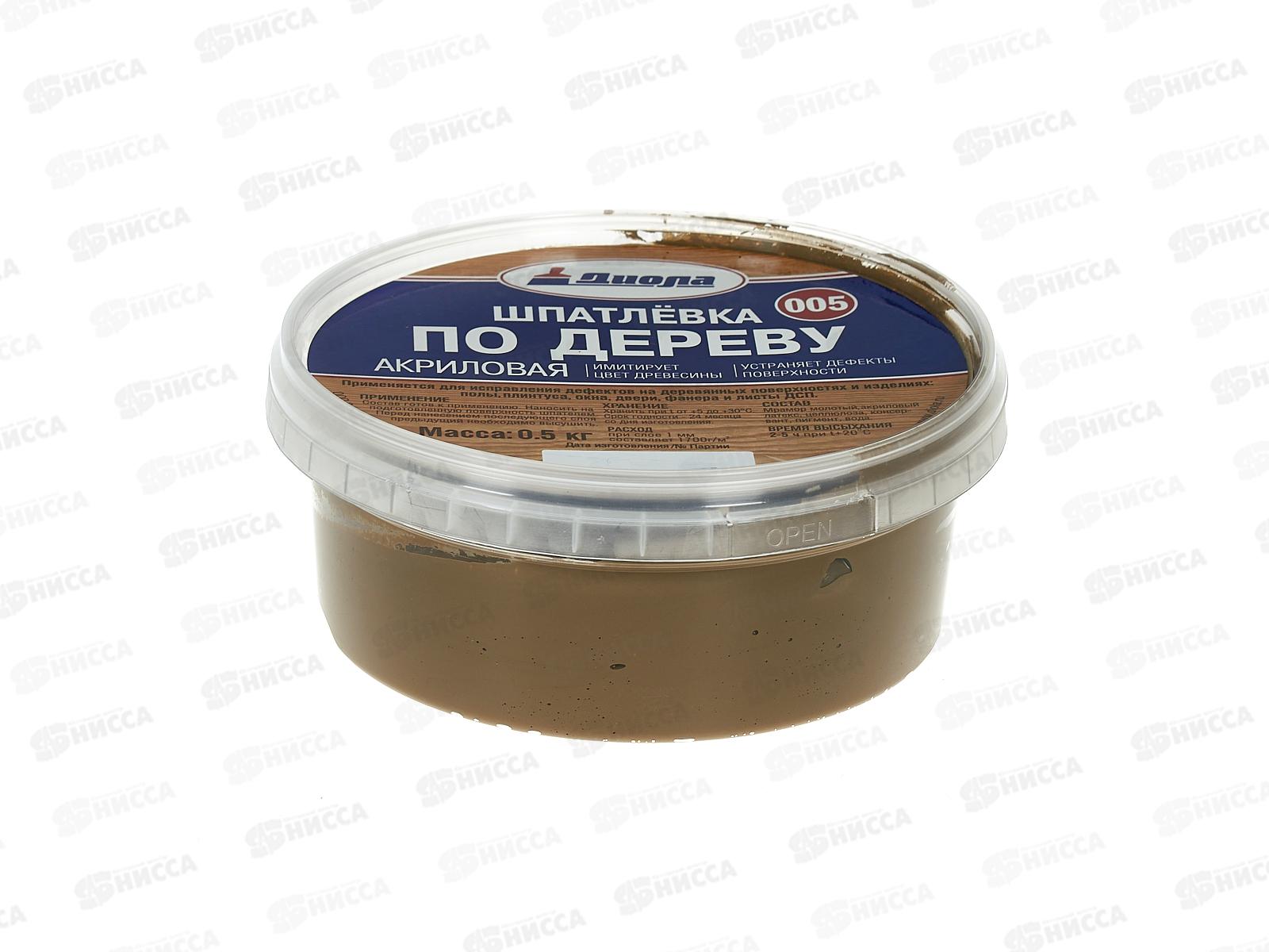 Шпатлевка по дереву акриловая Д-005 Дуб 0,5кг *1/6
