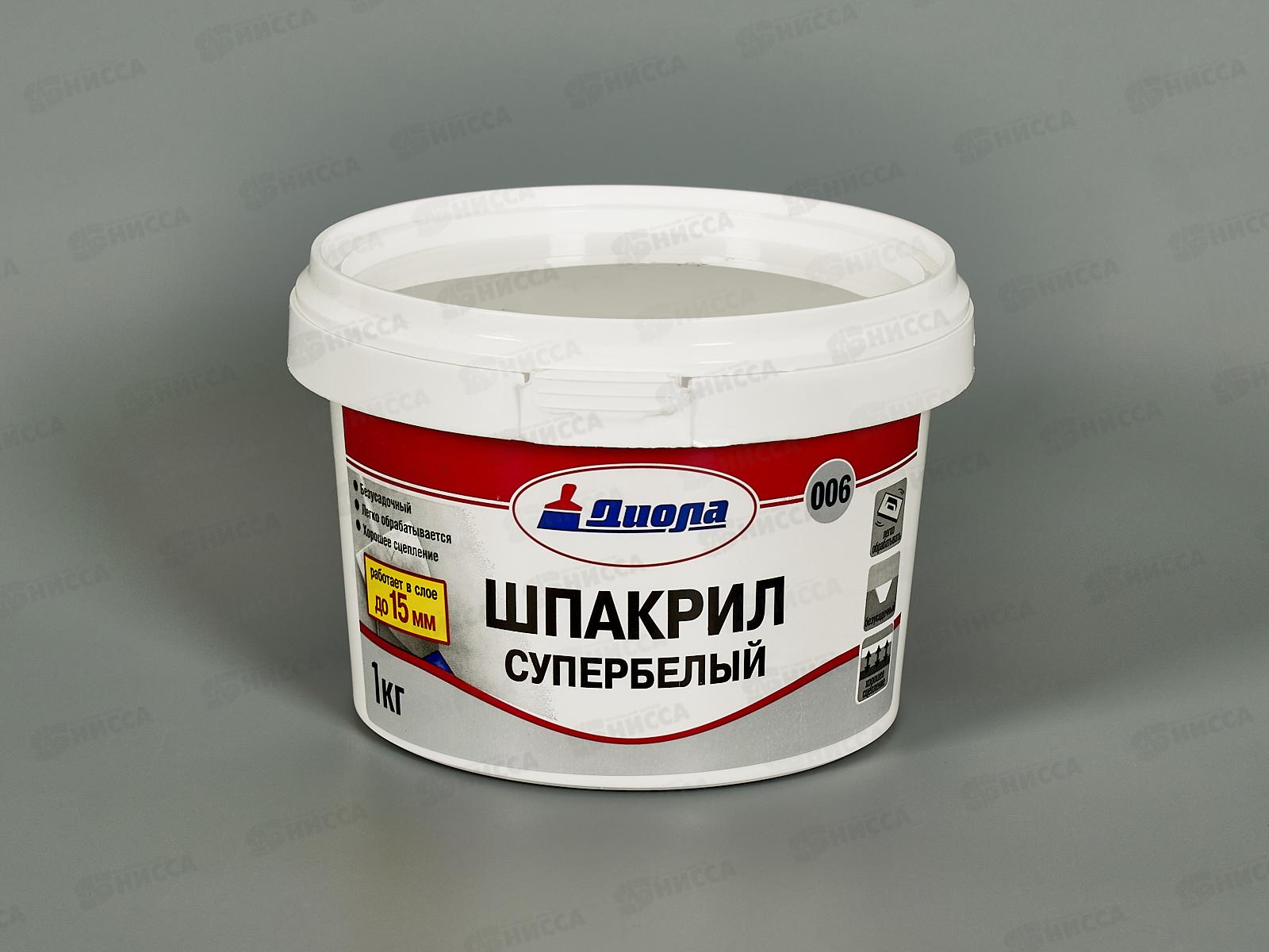 Шпакрил супербелый Д-006 1,0кг *1/12