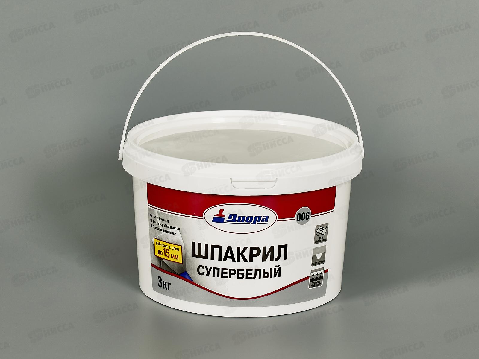 Шпакрил супербелый Д-006 3,0кг *1/8