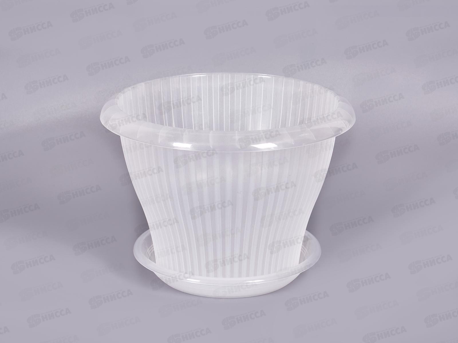 Горшок для цветов Гамма ПЛЮС 2л D19 Прозрачный с поддоном  *28