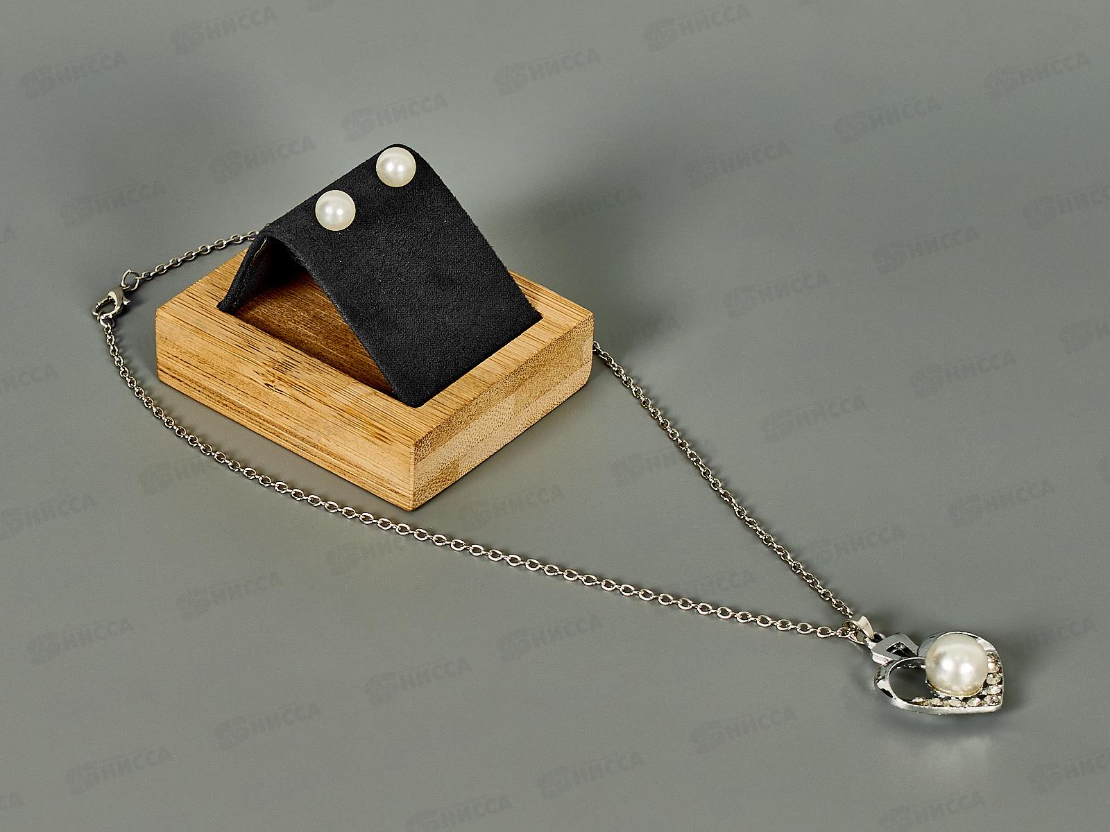 Набор бижутерии цепочка с кулоном+серьги гвоздики в асс №242