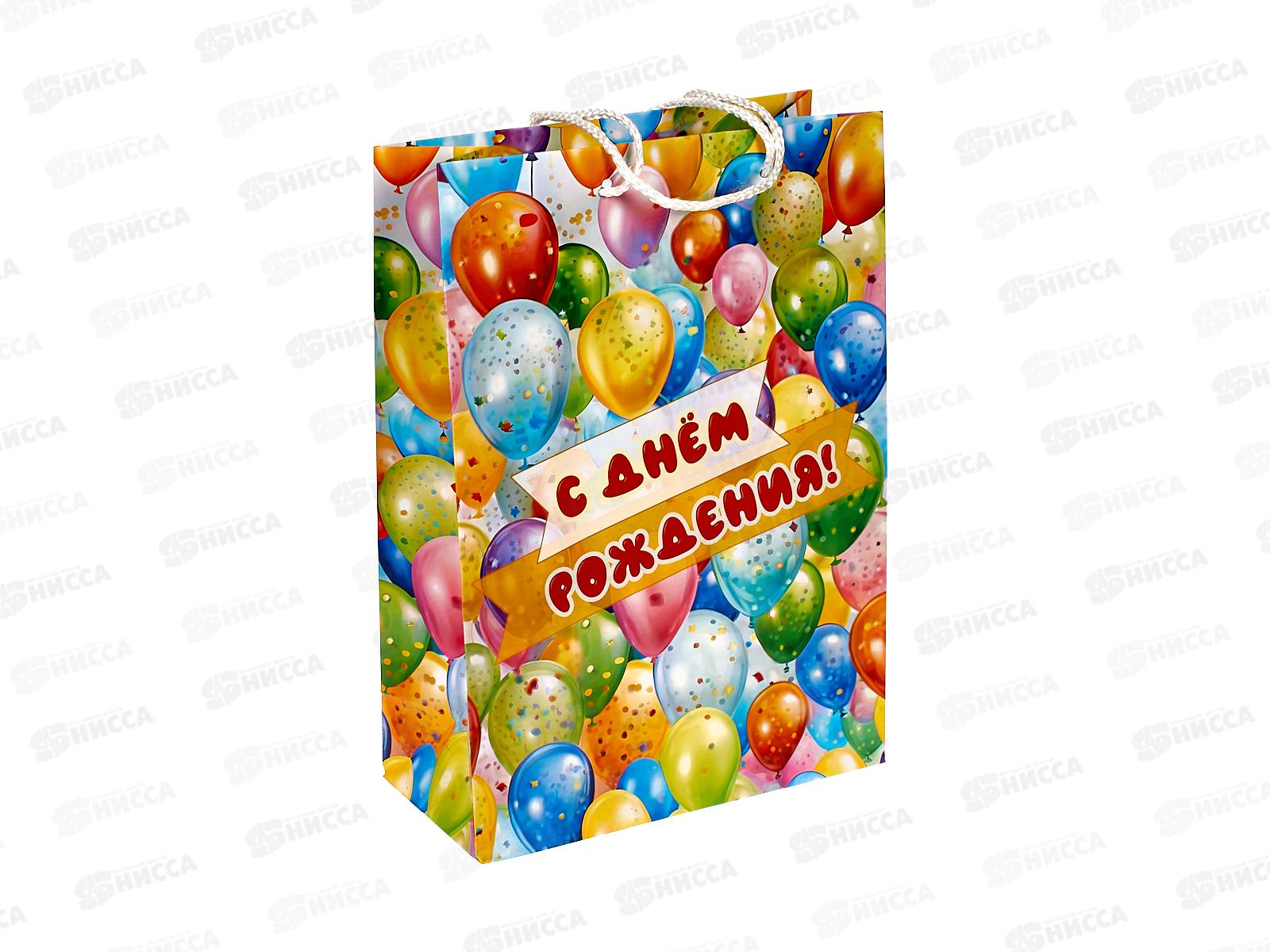 Пакет подарочный 22х31х10см ml Матовый Шары PML-123172-BLN, 393123*12