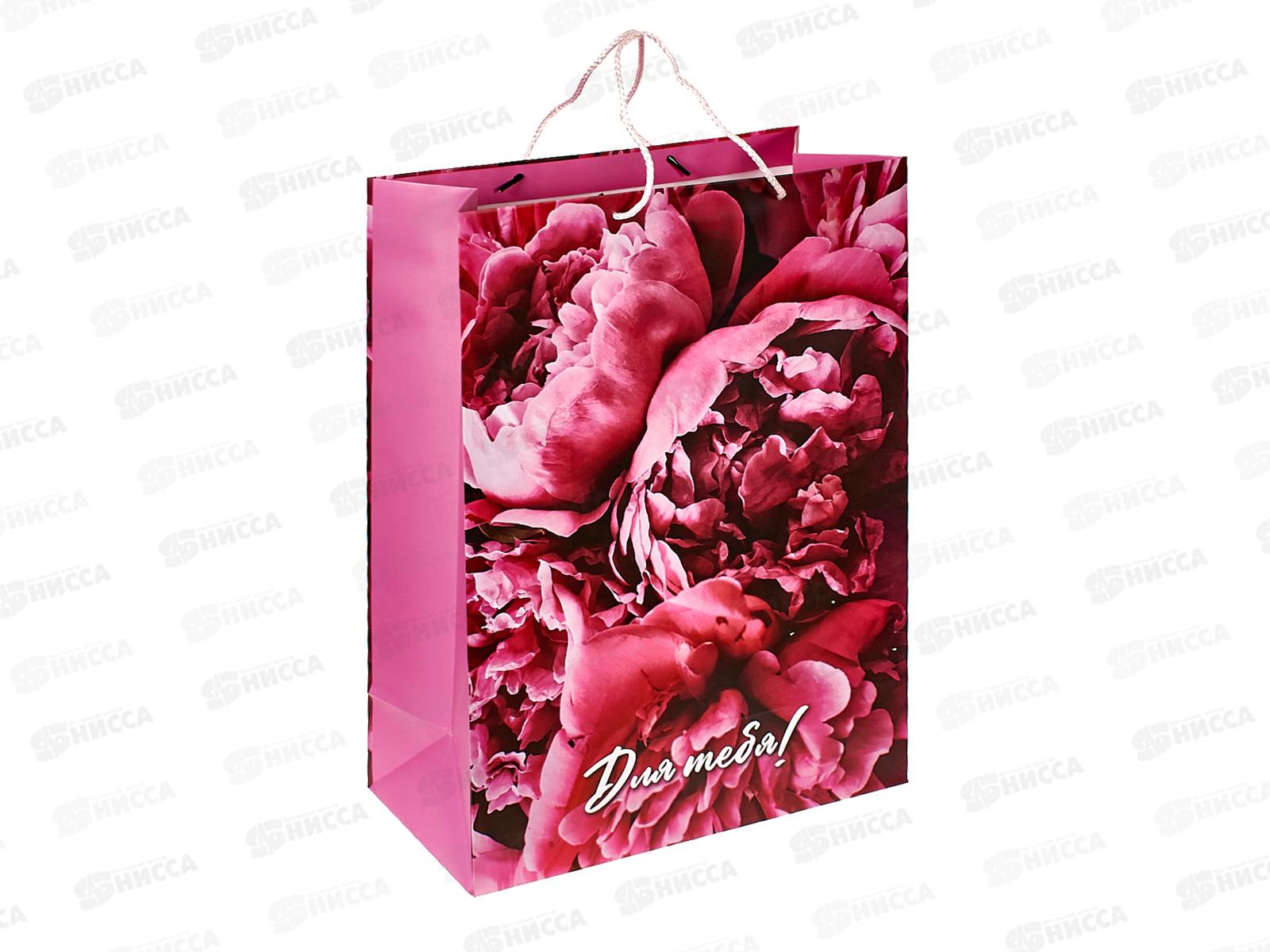Пакет подарочный 33х45х15см глянцевый xl Цветы, PXL-122142-FW1, 392990*12