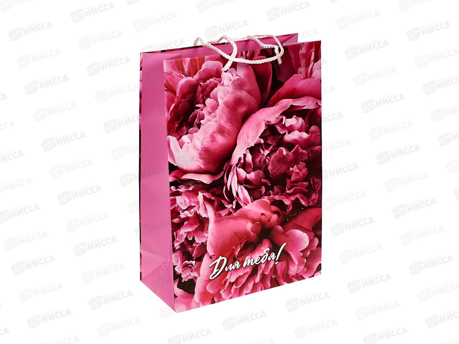 Пакет подарочный 22х31х10см ml Матовый Цветы PML-122140-FW1, 392988*12