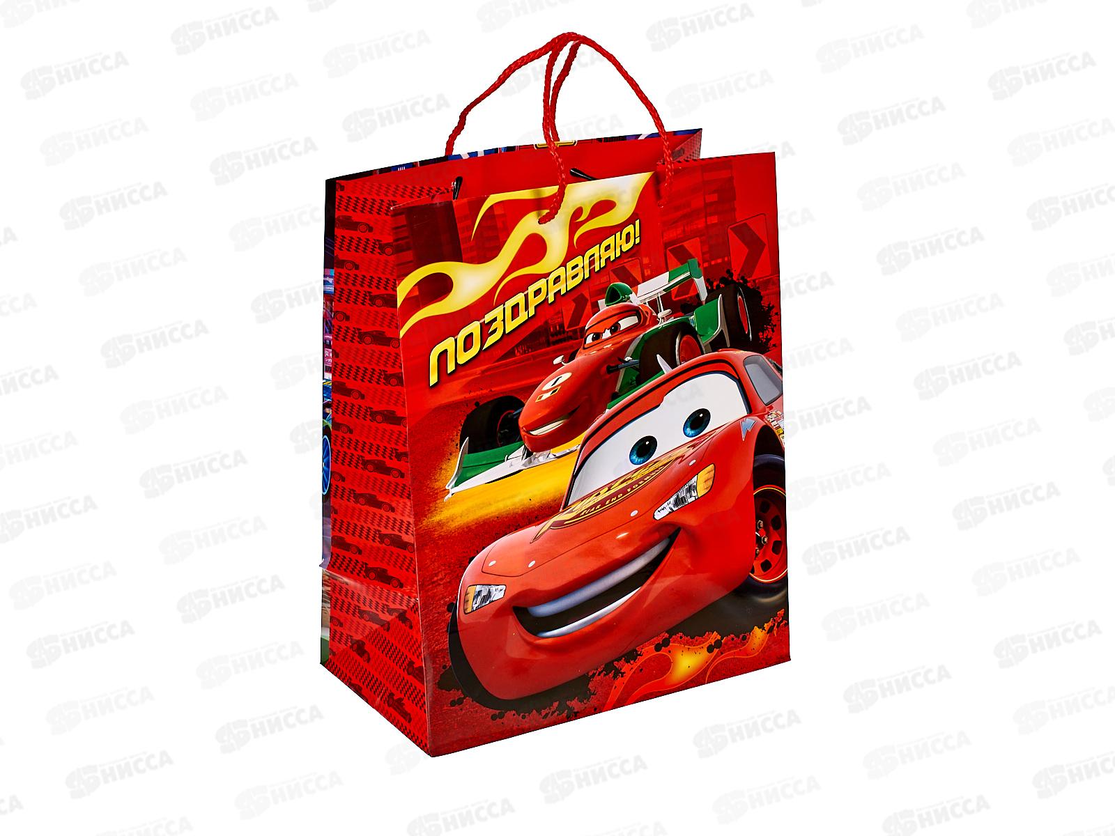 Пакет подарочный 26х32х14см глянцевый l Тачки, PL-123409-С2, 392938*12