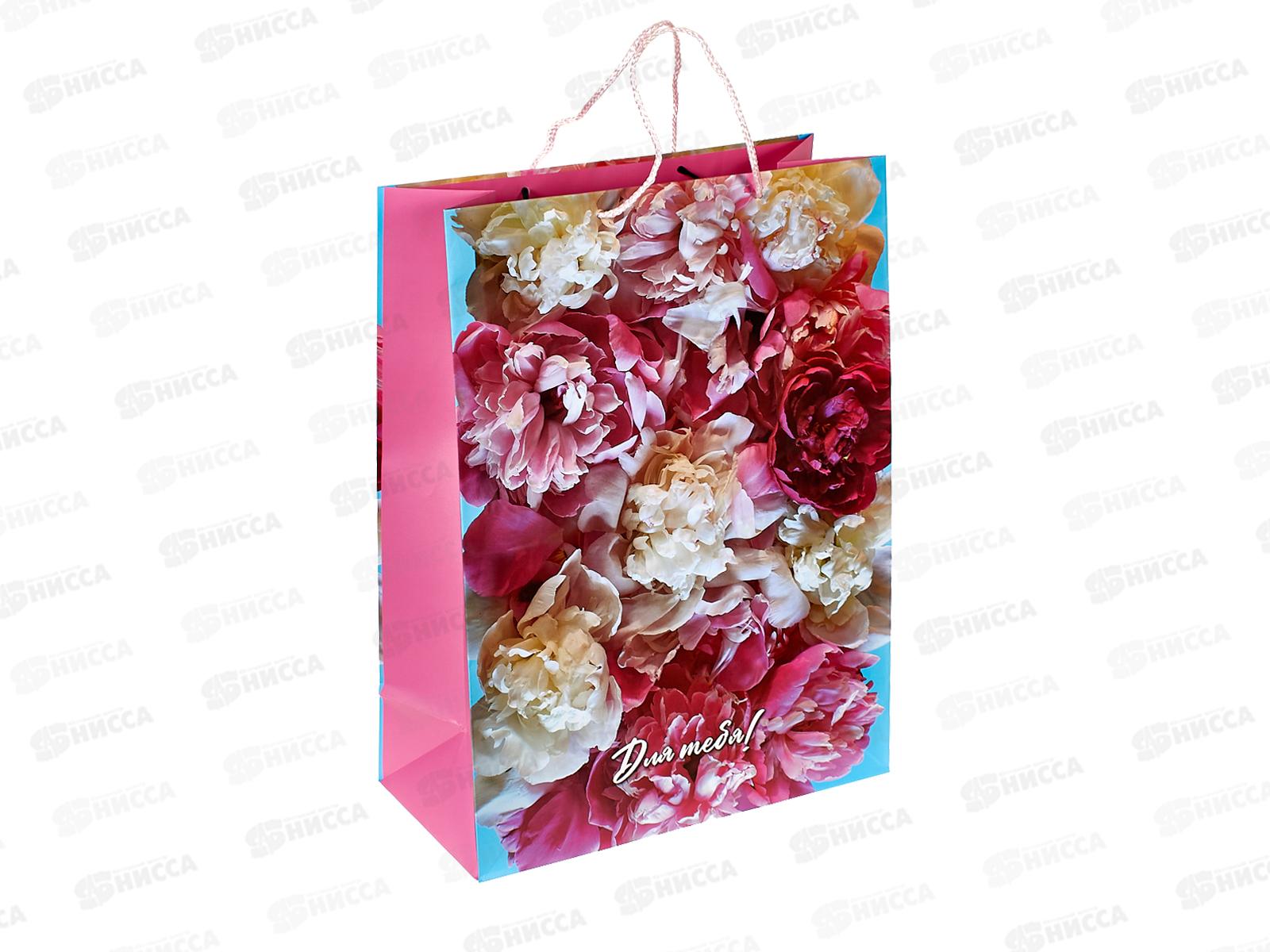Пакет подарочный 33,5х45х15см Матовый xl Цветы 7, PXL-123034-FW7 *12
