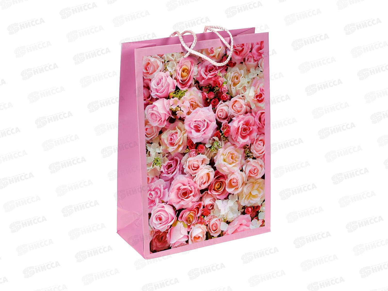 Пакет подарочный 22х31х10см ml Матовый Цветы PML-122760-FW5  *12