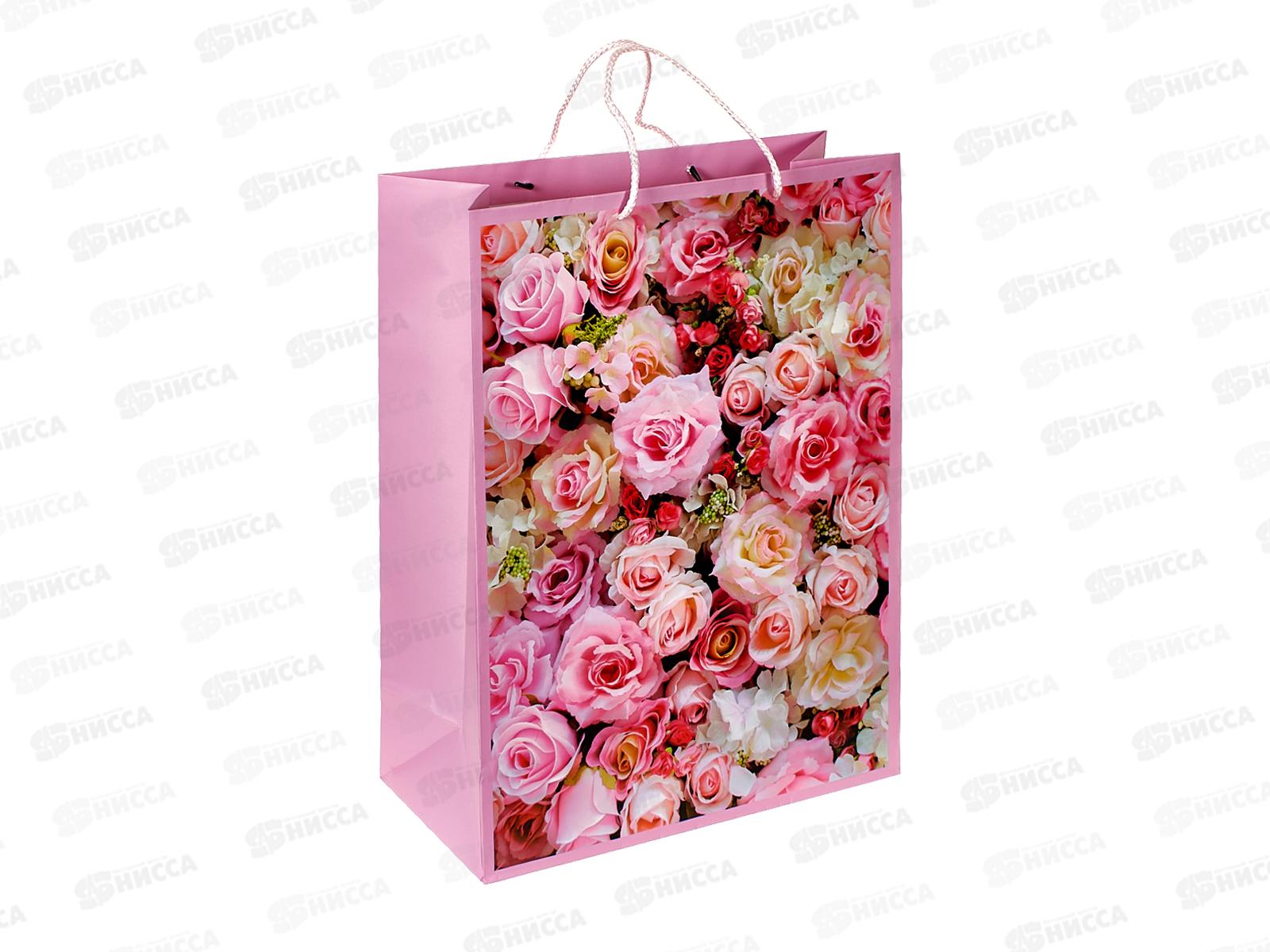 Пакет подарочный 33,5х45х15см Матовый xl Цветы, PXL-122763-FW5 *12