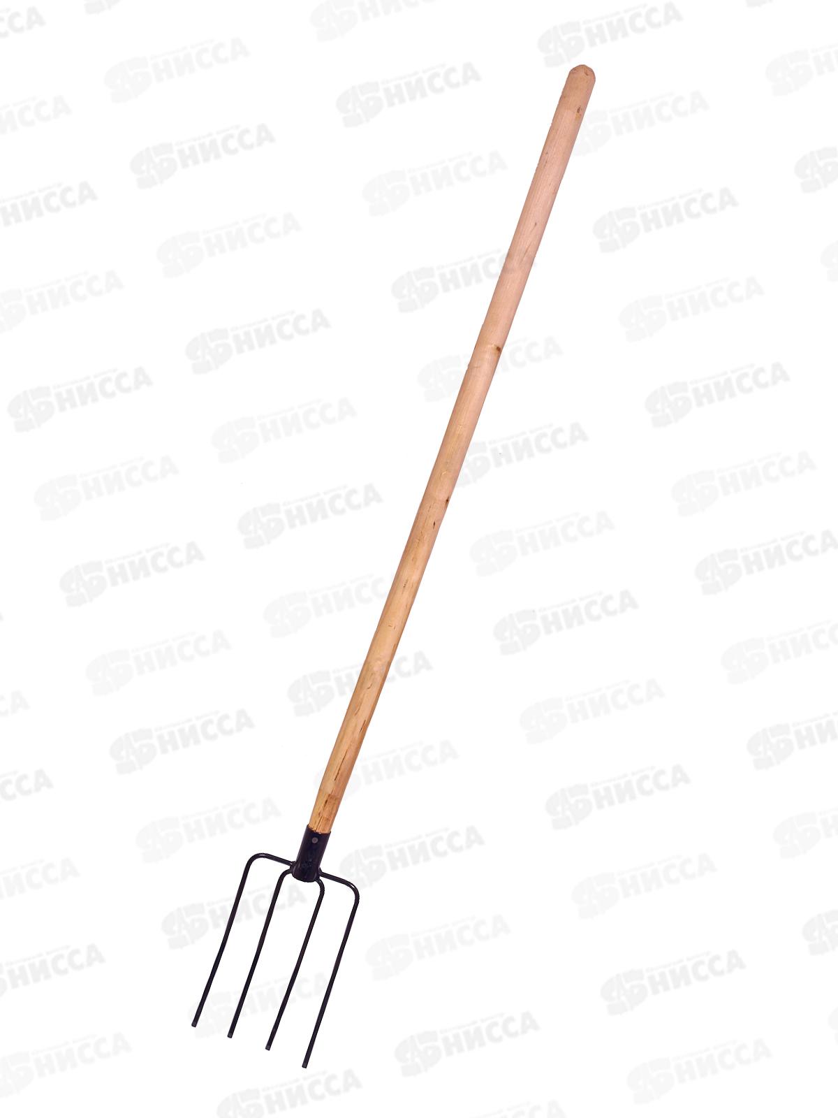 Вилы навозные 4-х рогие сварные порошок с дер черенком  *5