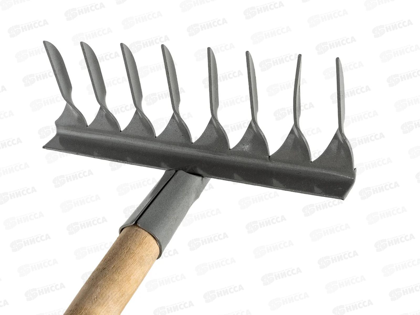 Грабли витые 8-ми зуб порошок с черенком