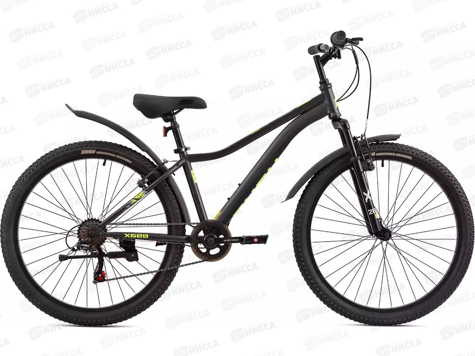 Велосипед 26&quot 6ск RUSH HOUR X 300 V-brake ST черный рама 14&quotВ, 430248