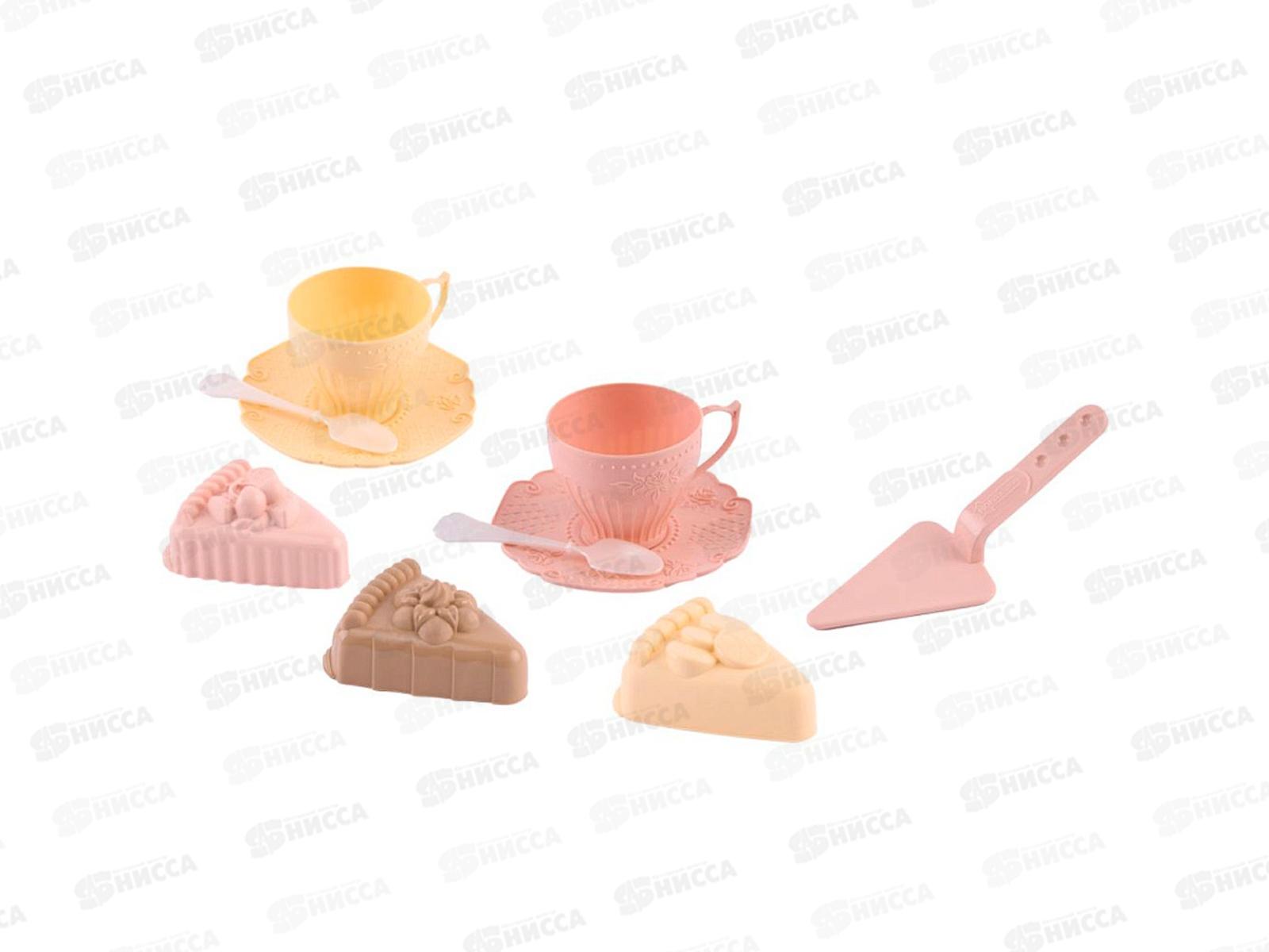 Набор песочный 672 (3 фор., лопатка, 2 чашки, блюдца, ложки) серия &quotЭстетика&quot *20