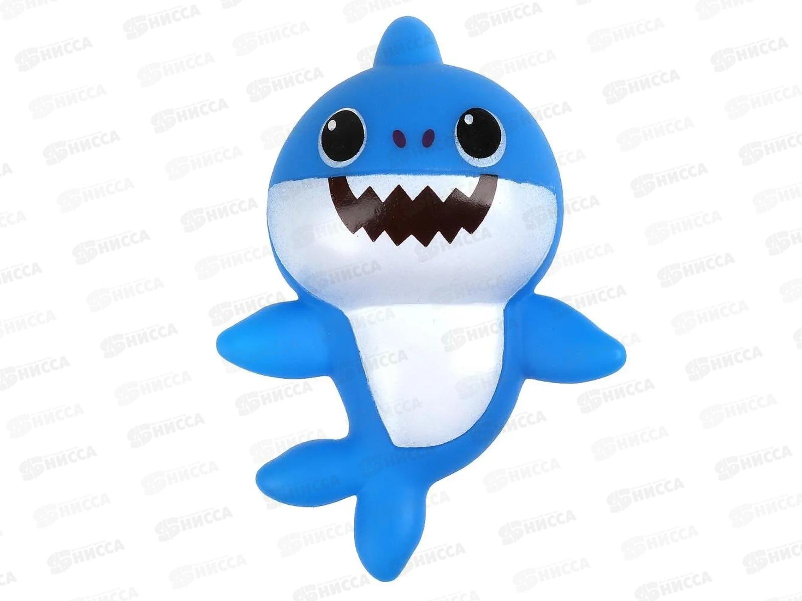 Игрушка для ванны 1909R005-R1 Акула синяя 11см, в сетке