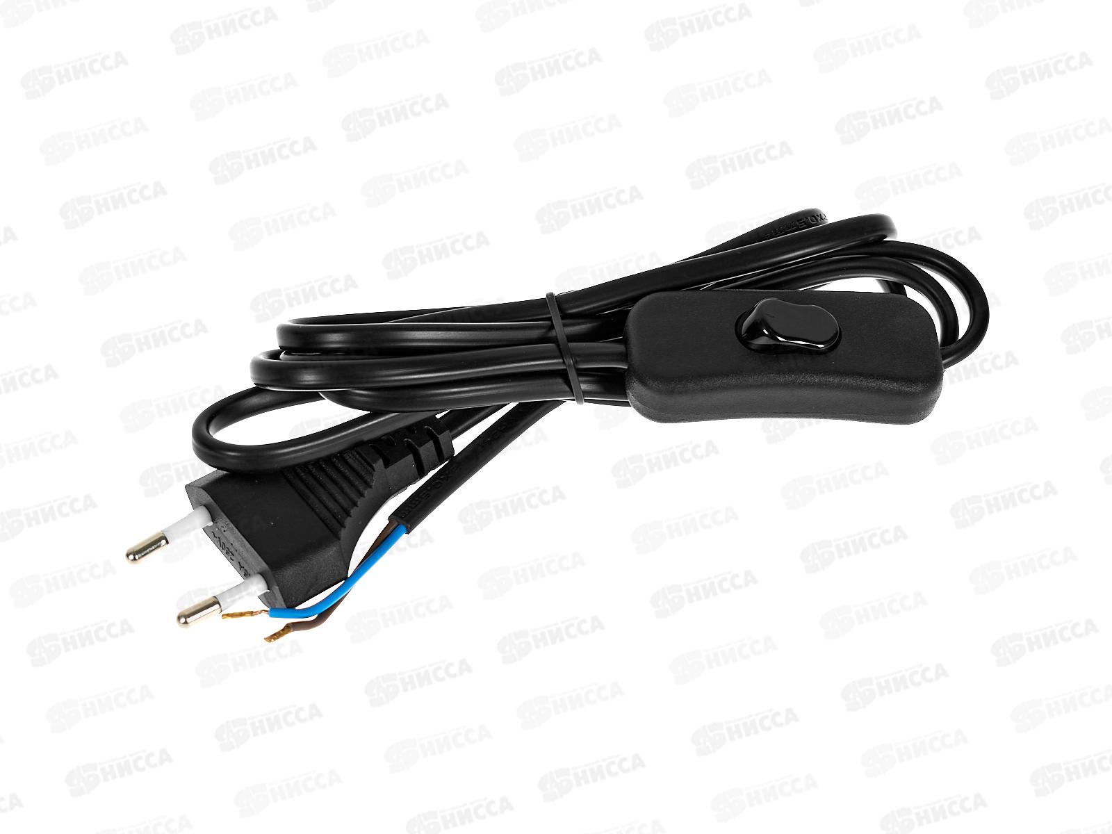 Провод с евроштекером с выключателем 2,0м 2,5А черный duwi 28568