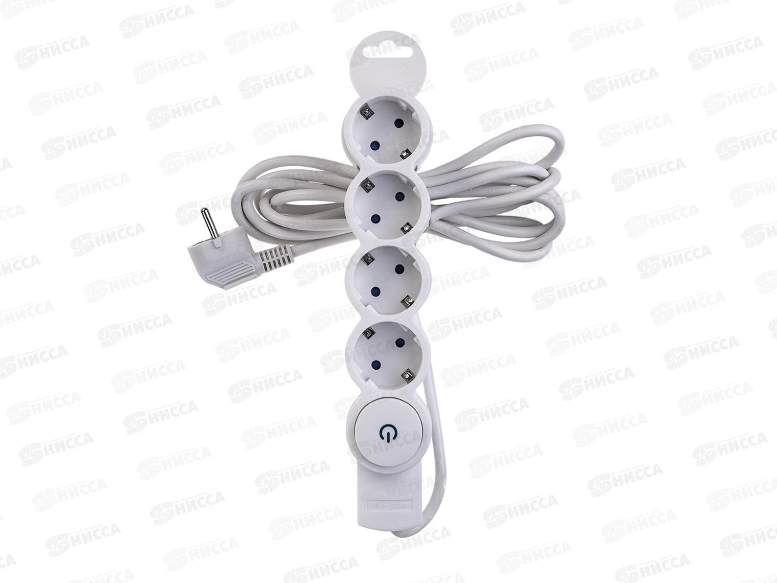 Удлин. REV  3м  4 гнезда, белый 32014 *40