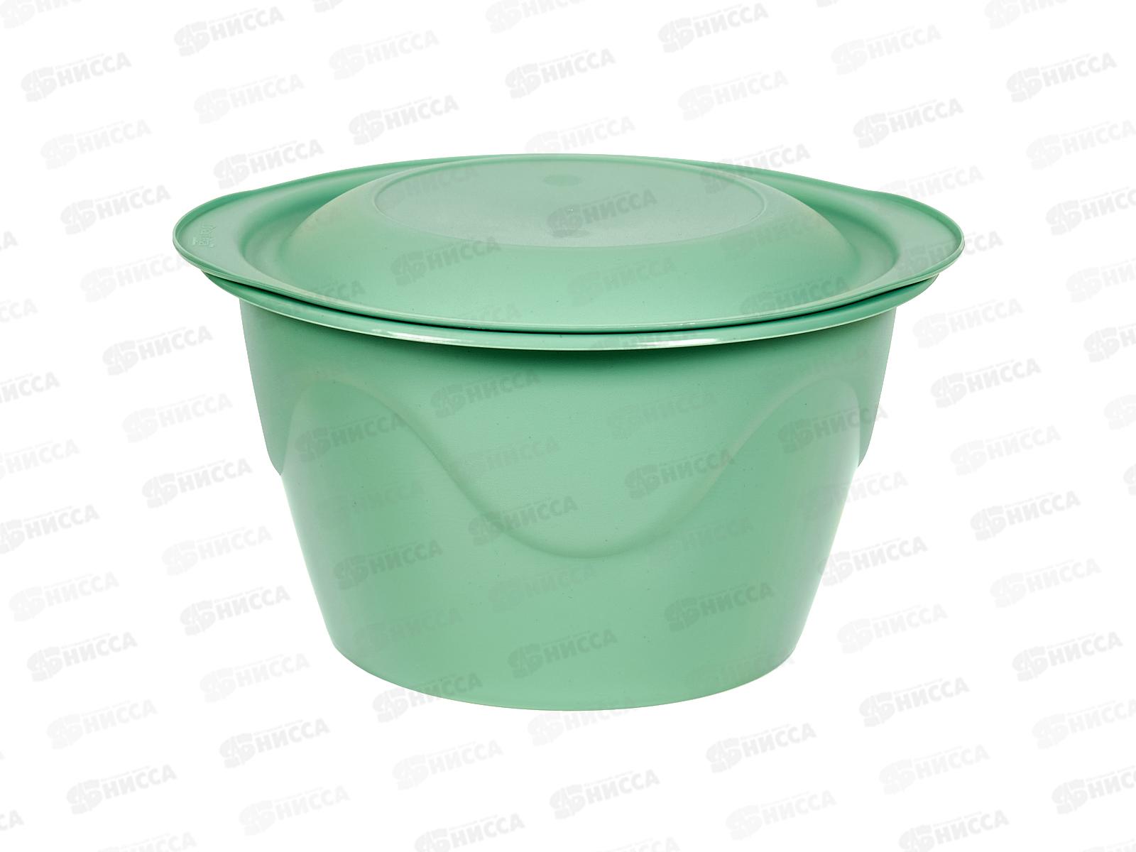Миска 3,0л "Чезаре" с крышкой мятная C443МЯТН *36