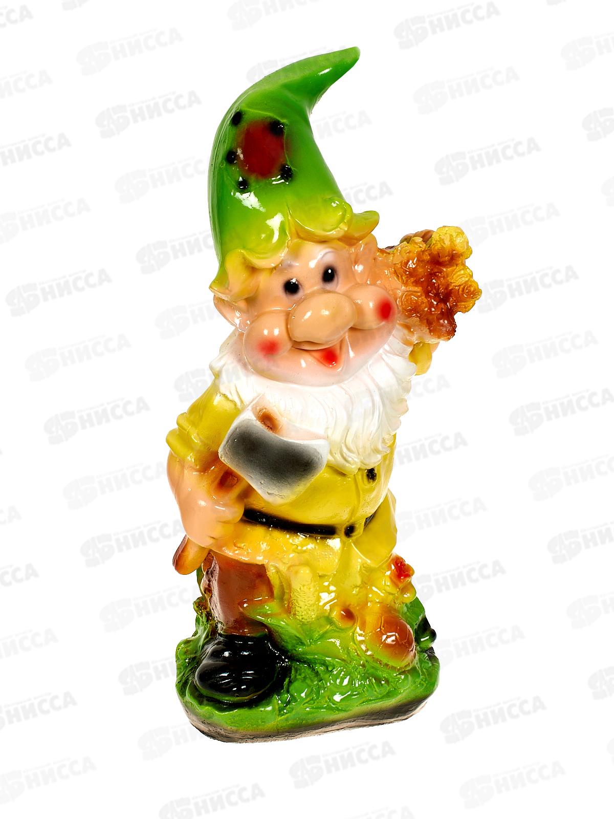 Фигура садовая из гипса &quotГном дровосек&quot (380*180мм) арт.136