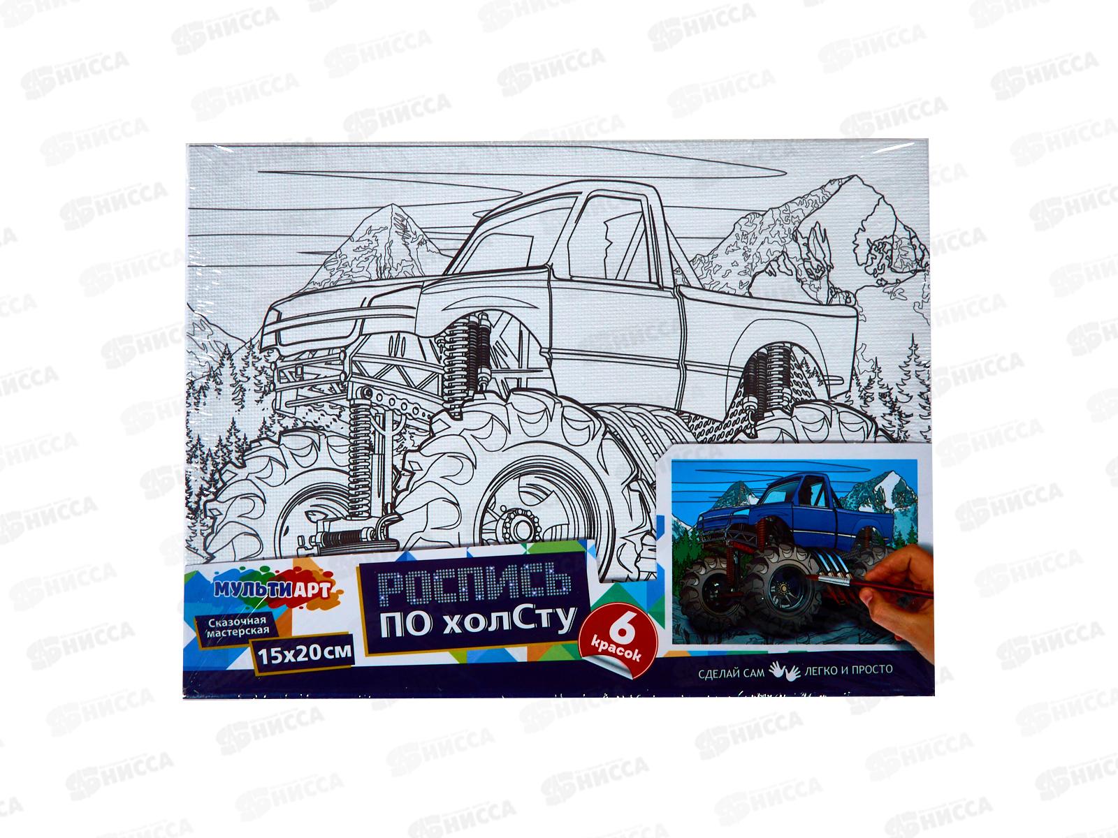 Холст для росписи 15*20см Джип, CANV15X20-JEEP