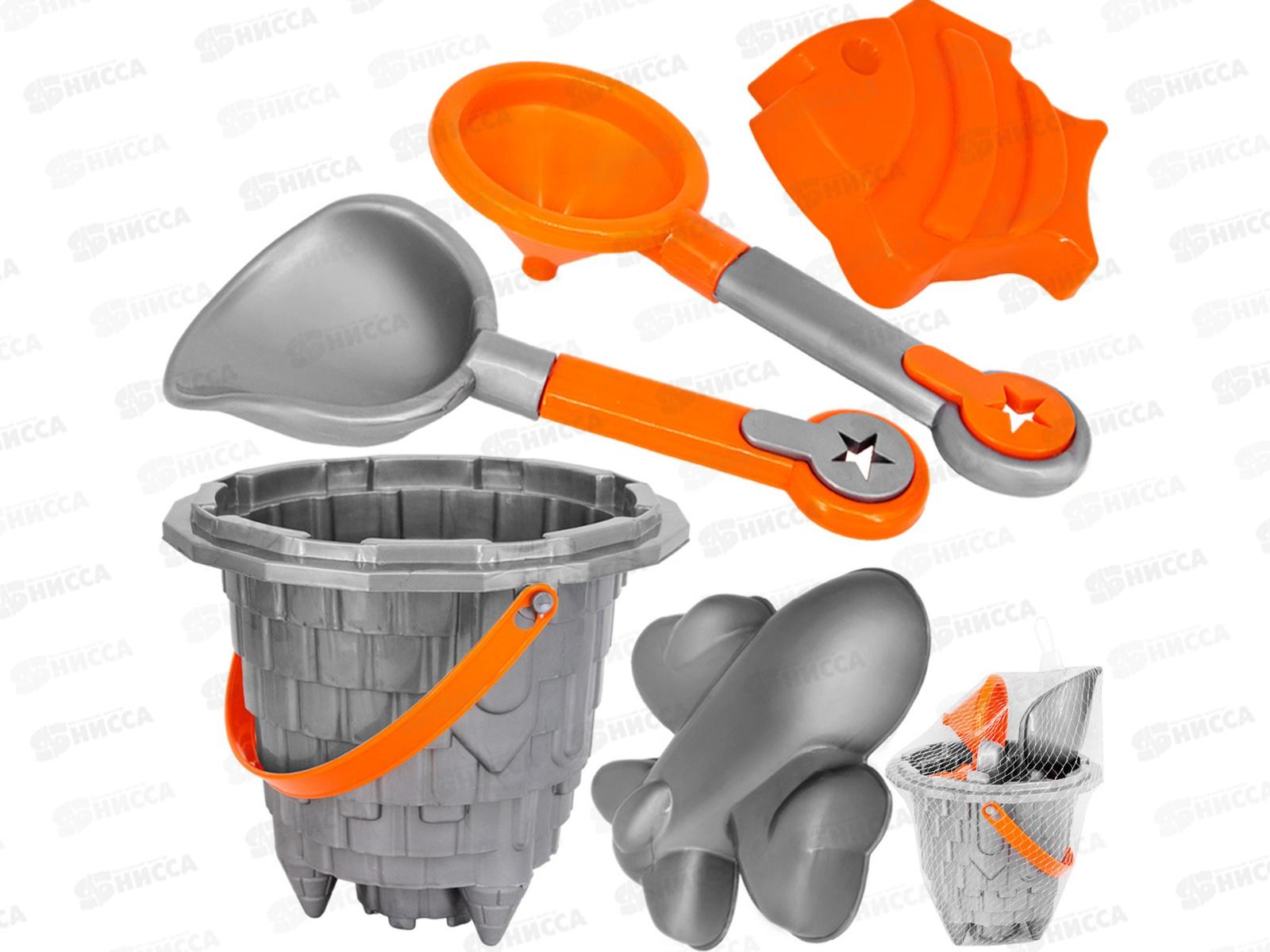 Набор песочный КРОКОТАМ Замок красный 5предметов ПН-2О *30