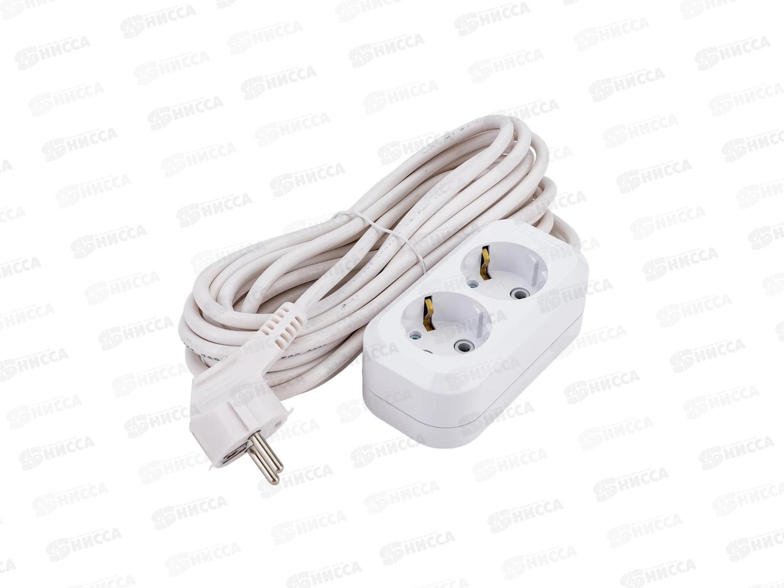 Удлинитель UNIVersal E-302 ПВС 3*1, 2 гнезда, с заземлением, 7м, 9631975