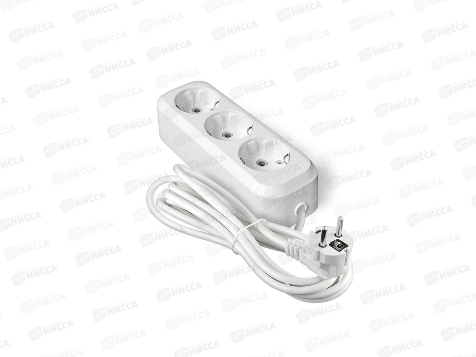 Удлинитель UNIVersal E-303 ПВС 3*1, 3 гнезда, с заземлением, 7м, 9631979