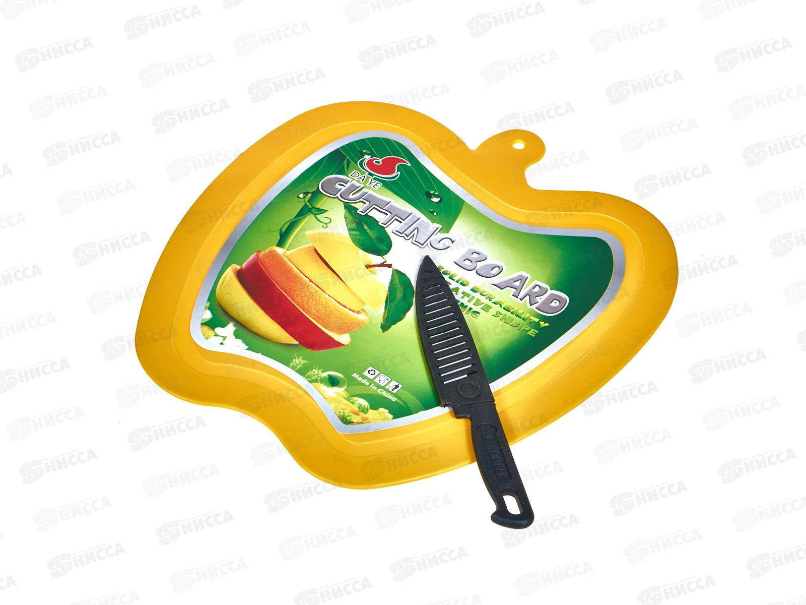 Набор 5357 Доска 30*27см + нож Желтый