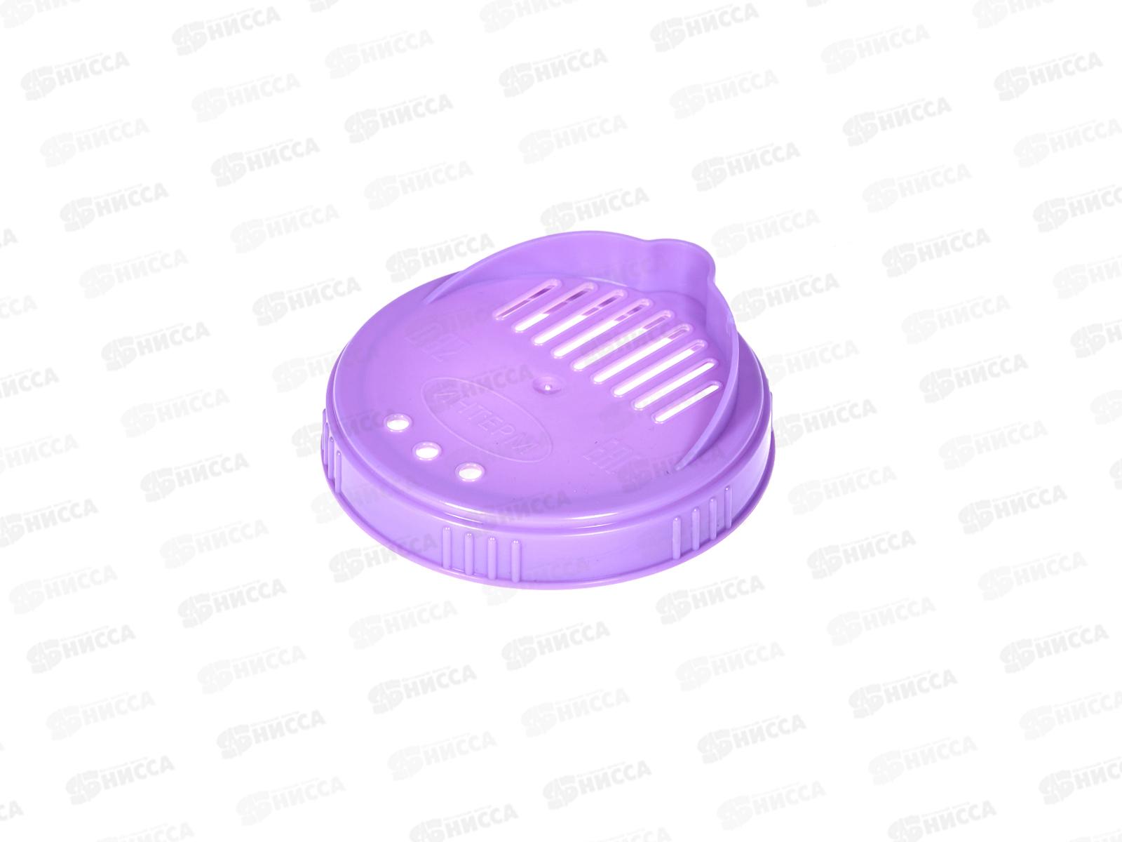 Крышка сливная винтовая Твист-Офф 82мм Фиалковая пластик ИНТ *200