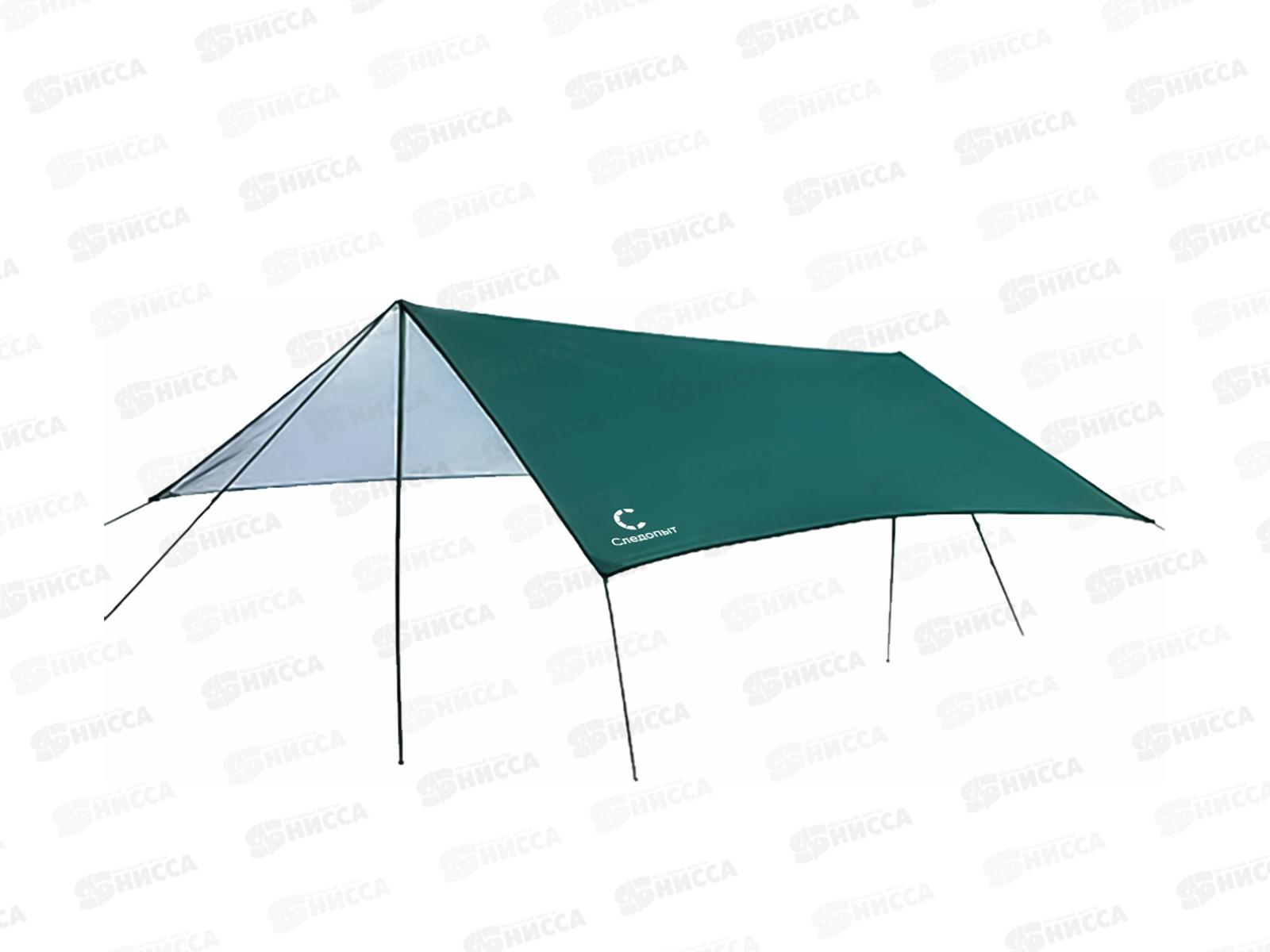 Тент туристический со стойками СЛЕДОПЫТ двухстор., 4х4м PF-AU-06