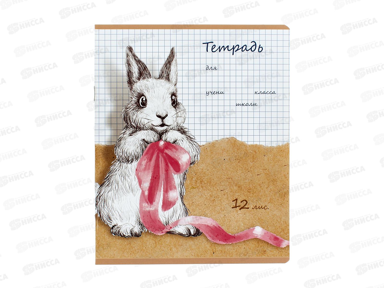 Тетрадь 12л кл. ПЗБМ Ушастый подарок, 015274 *10/120