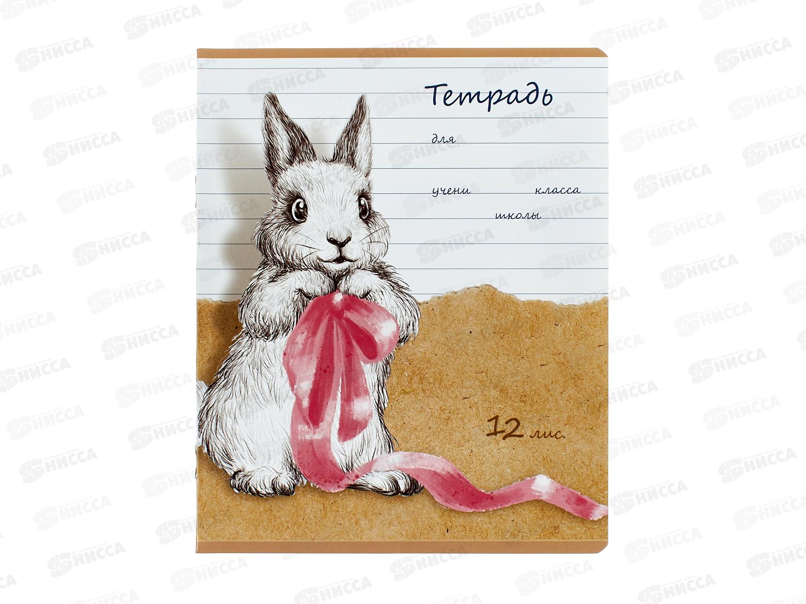 Тетрадь 12л лин. ПЗБМ Ушастый подарок, 015267 *10/120