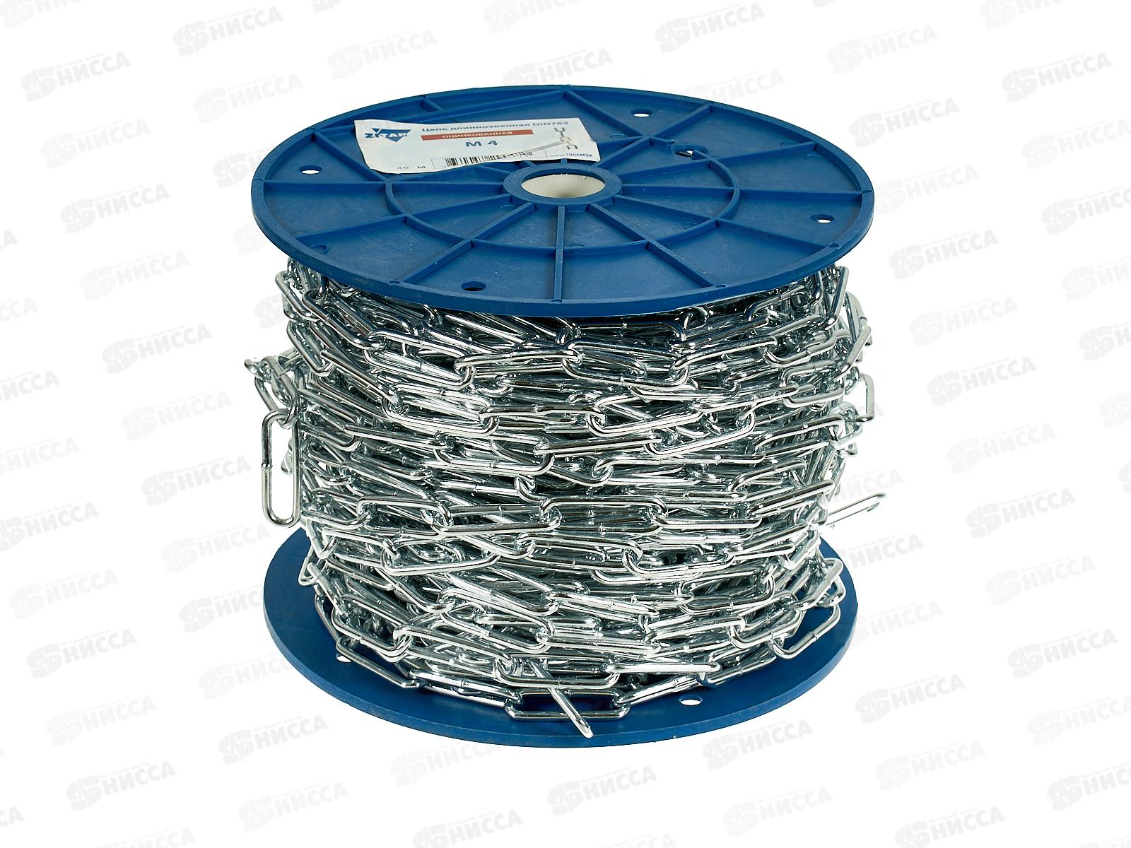 Цепь длиннозвенная DIN763  D4  40м, Госкреп