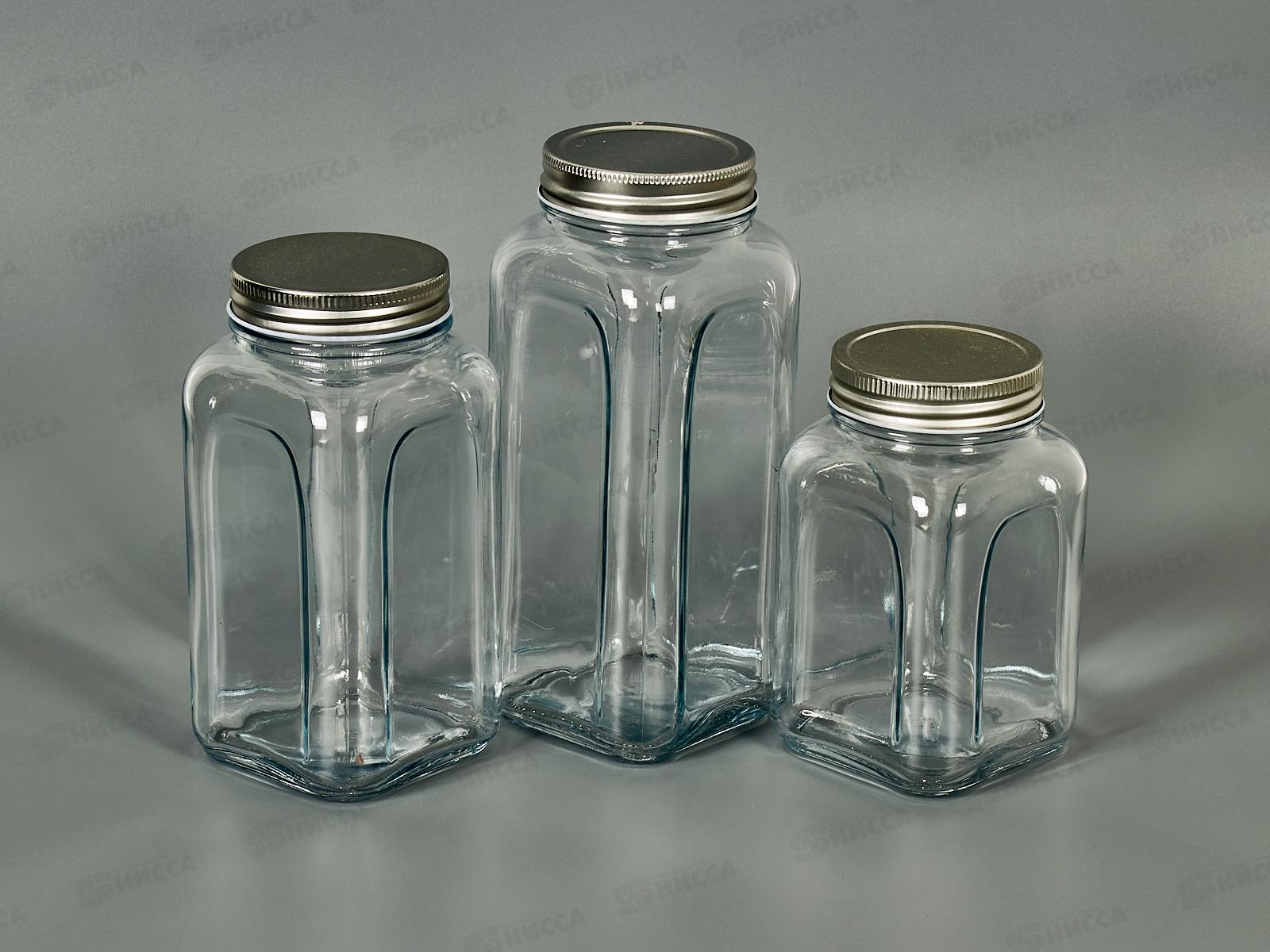 Банка CANDY с крышкой 3шт (660мл, 820мл, 980мл) 3006/SE3006GCL