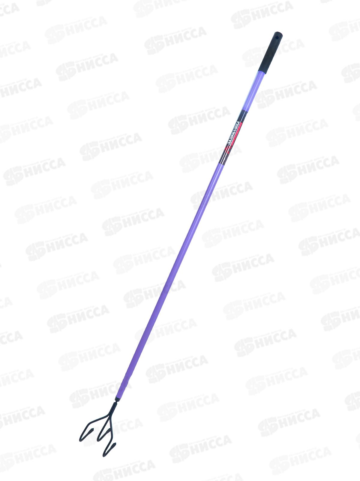 Культиватор Феникс трехзубый со стальным черенком чер/фиол 1643