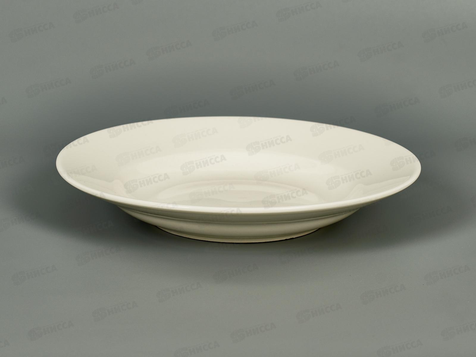 Тарелка суповая круглая d-20см (6/60)  200мл белье ст8-0007