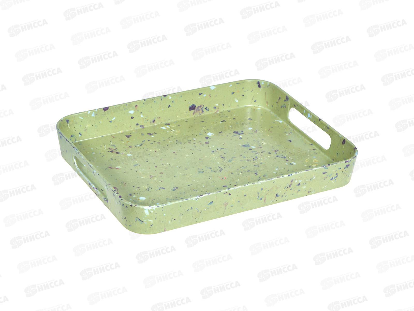 Поднос прямоугольный Stone зеленый 33*26см DMT505