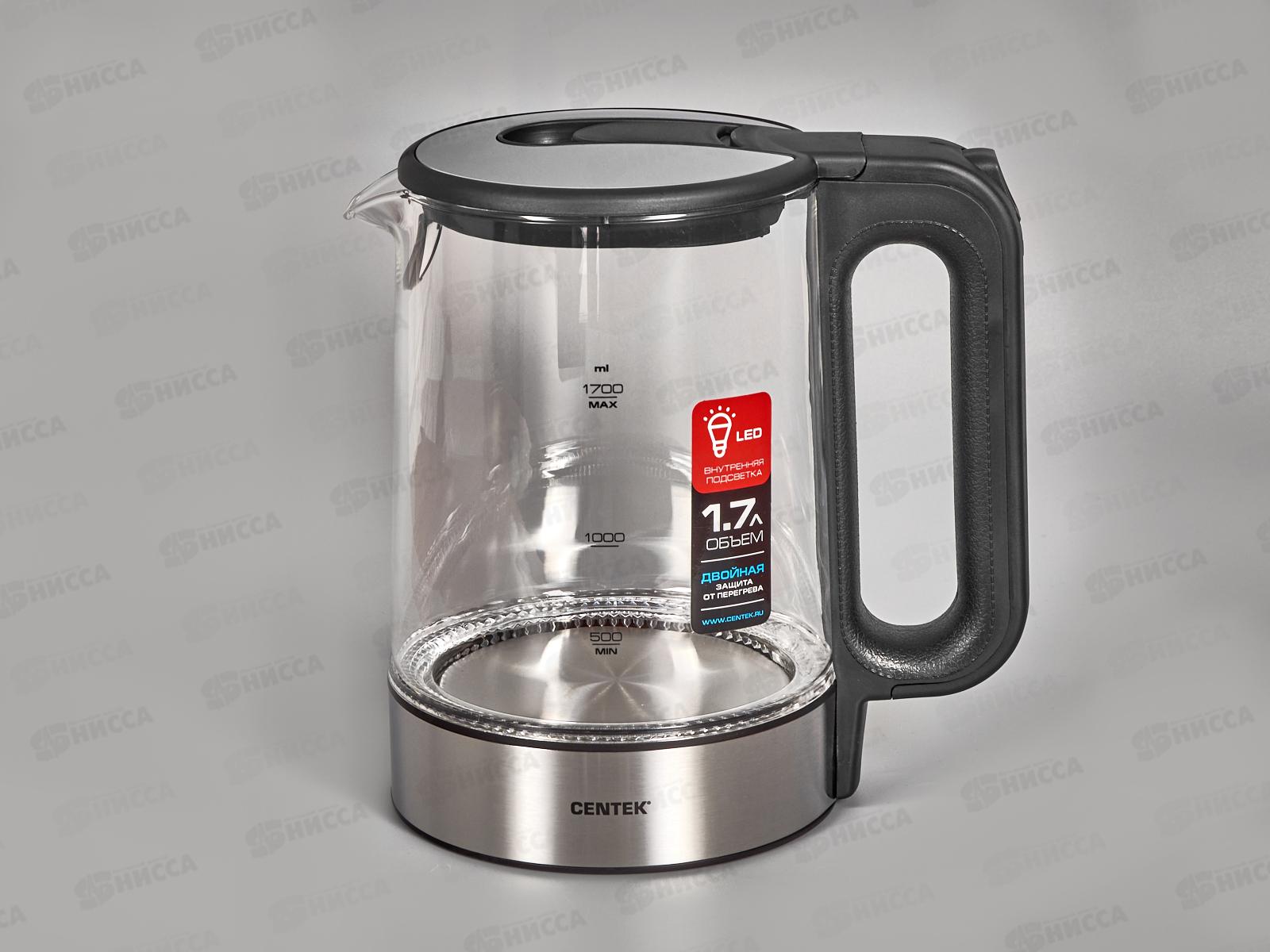 Чайник электр. CT-0032 стекло 1,7л 2200Вт подсветка
