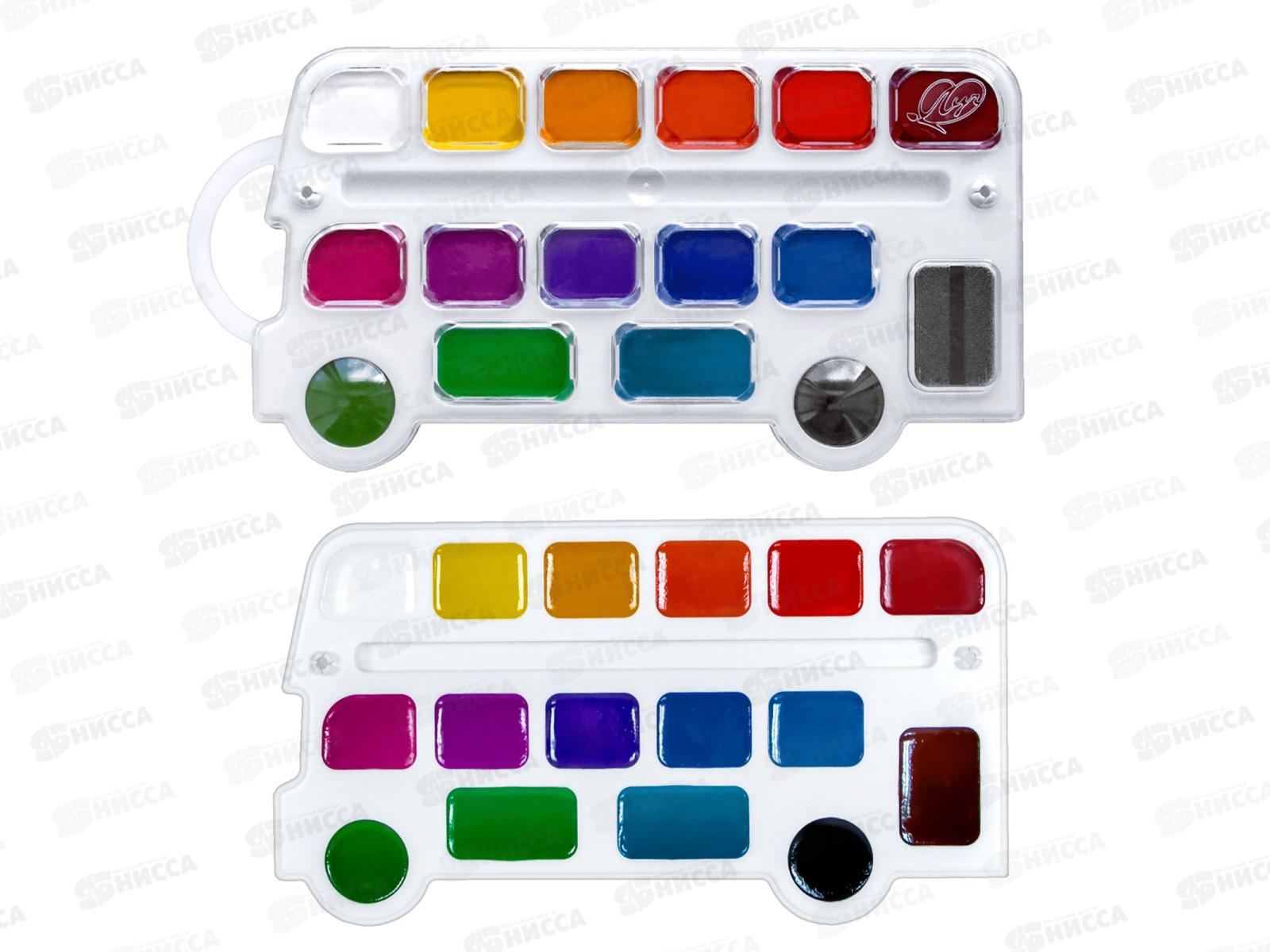 Акварель ЛУЧ Автобус 16цв., б/к, пл/упак, 34с2241-08 *20