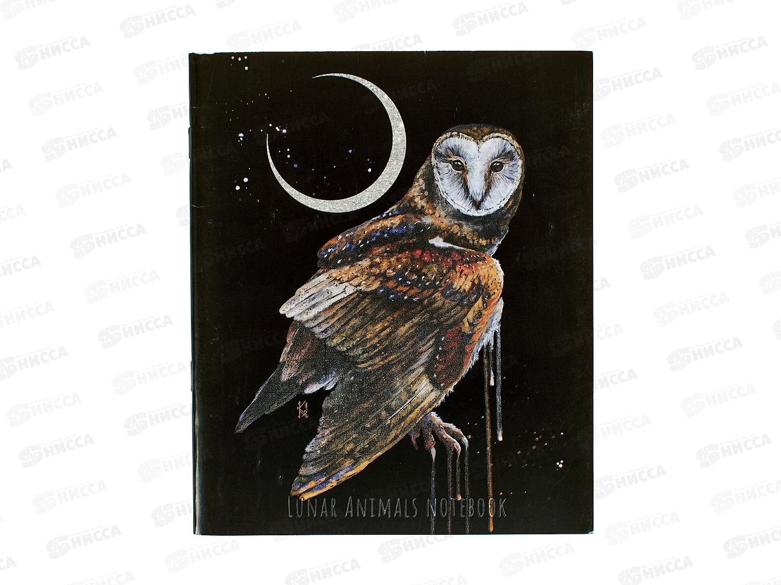 Тетрадь 48л кл. ПЛН Lunar dark Animals, скрепка 3312 *40