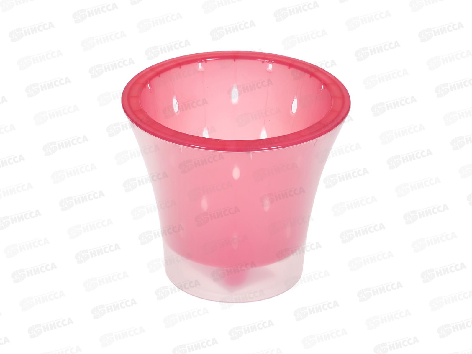 Горшок д/цветов Ванда 3,3л Малин.-прозрачный (с вкладкой) d20 h17,5 *5