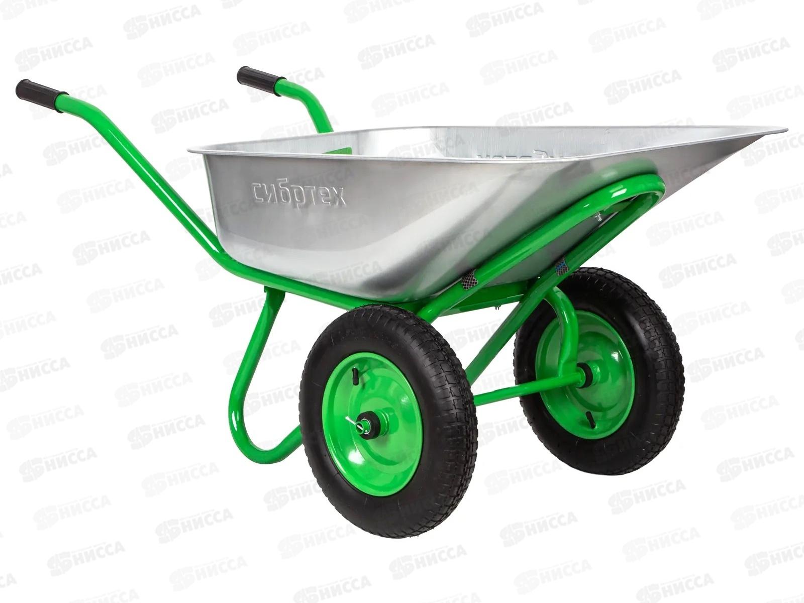 Тачка садово-строительная  90л 2-х колесная 230кг, Сибртех 689643