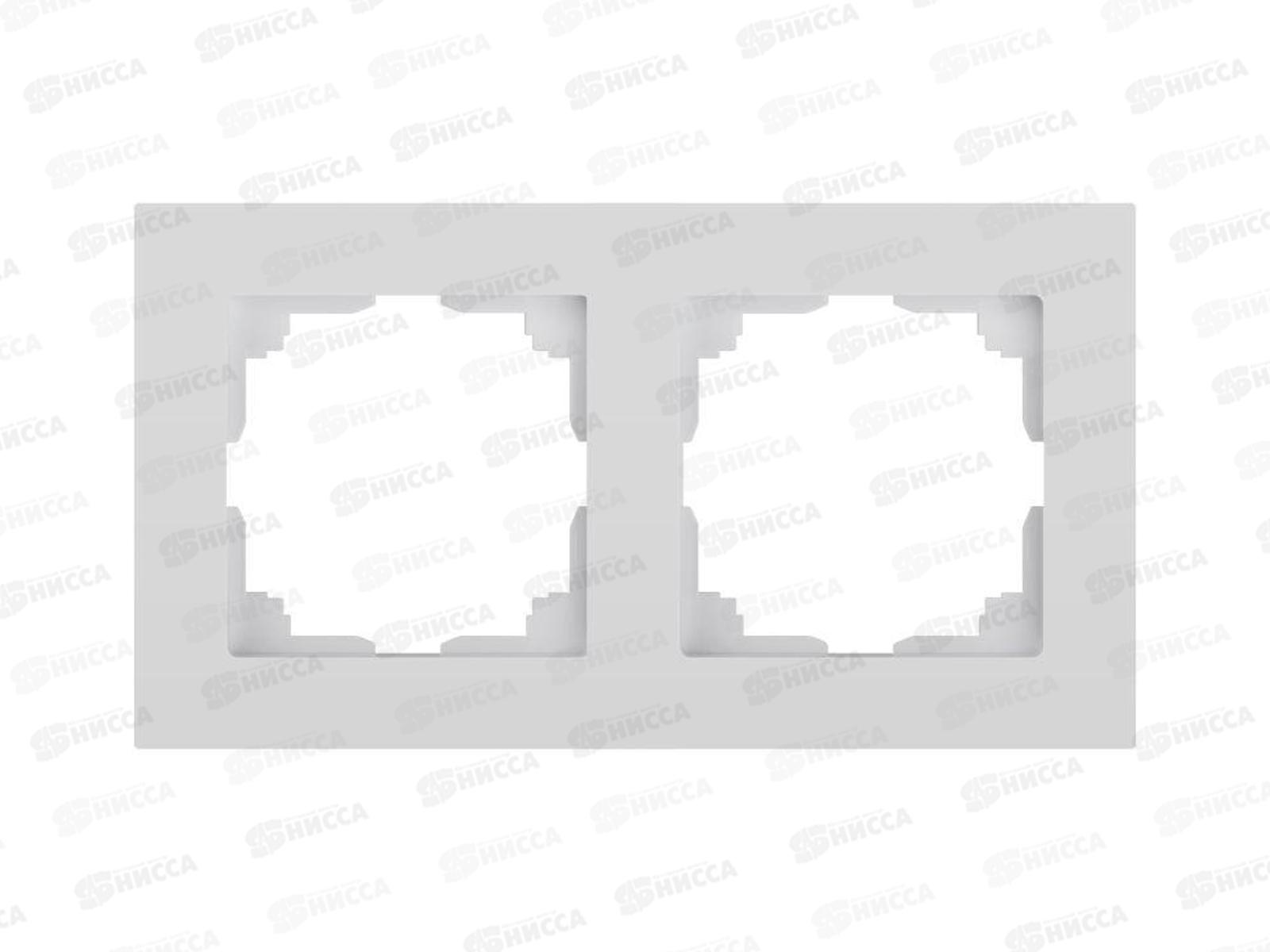 Рамка на 2 поста, INTRO Accent белый, 6-502-01 *20/200