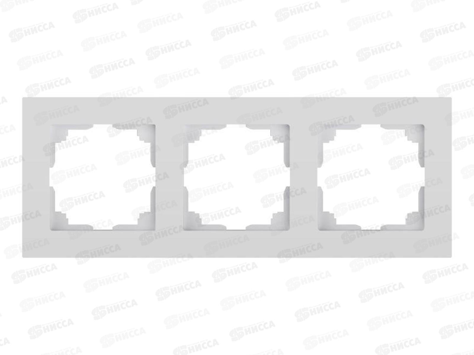 Рамка на 3 поста, INTRO Accent белый, 6-503-01 *10/100