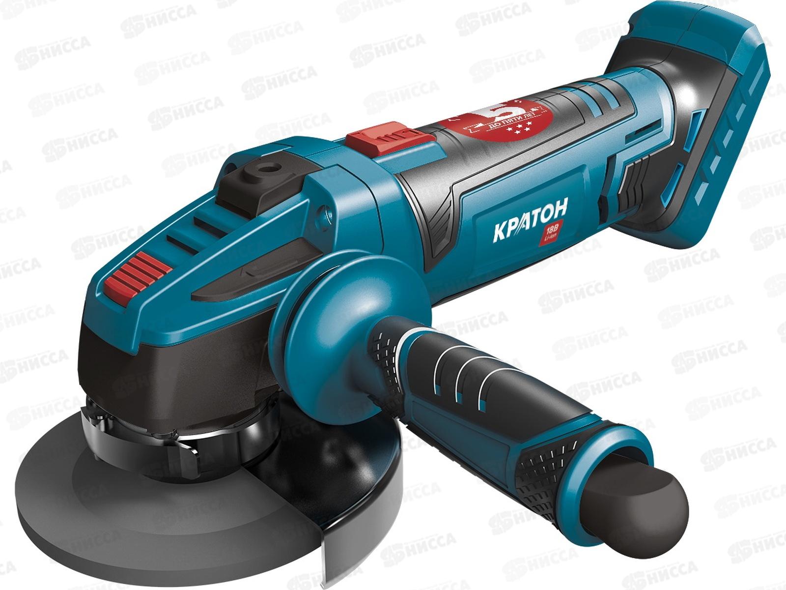 Машина шлифовальная аккумуляторная 18В 125мм без батареи и зарядного, Кратон AG18DC-125-OFA