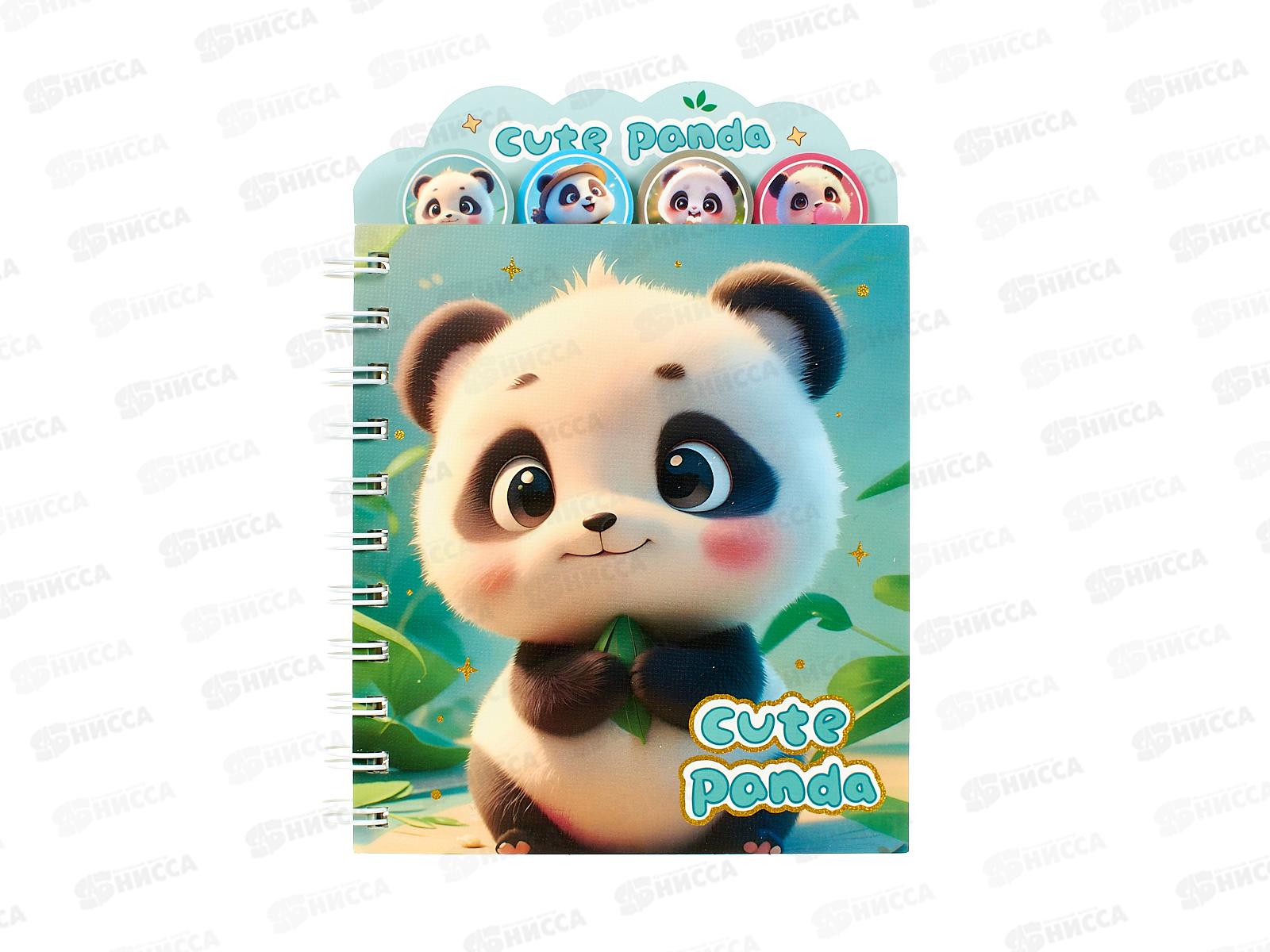 Блокнот 80л MAZARI Панда 12,8*17,9см,лин.,спир. 4 диз. M-3223 *12