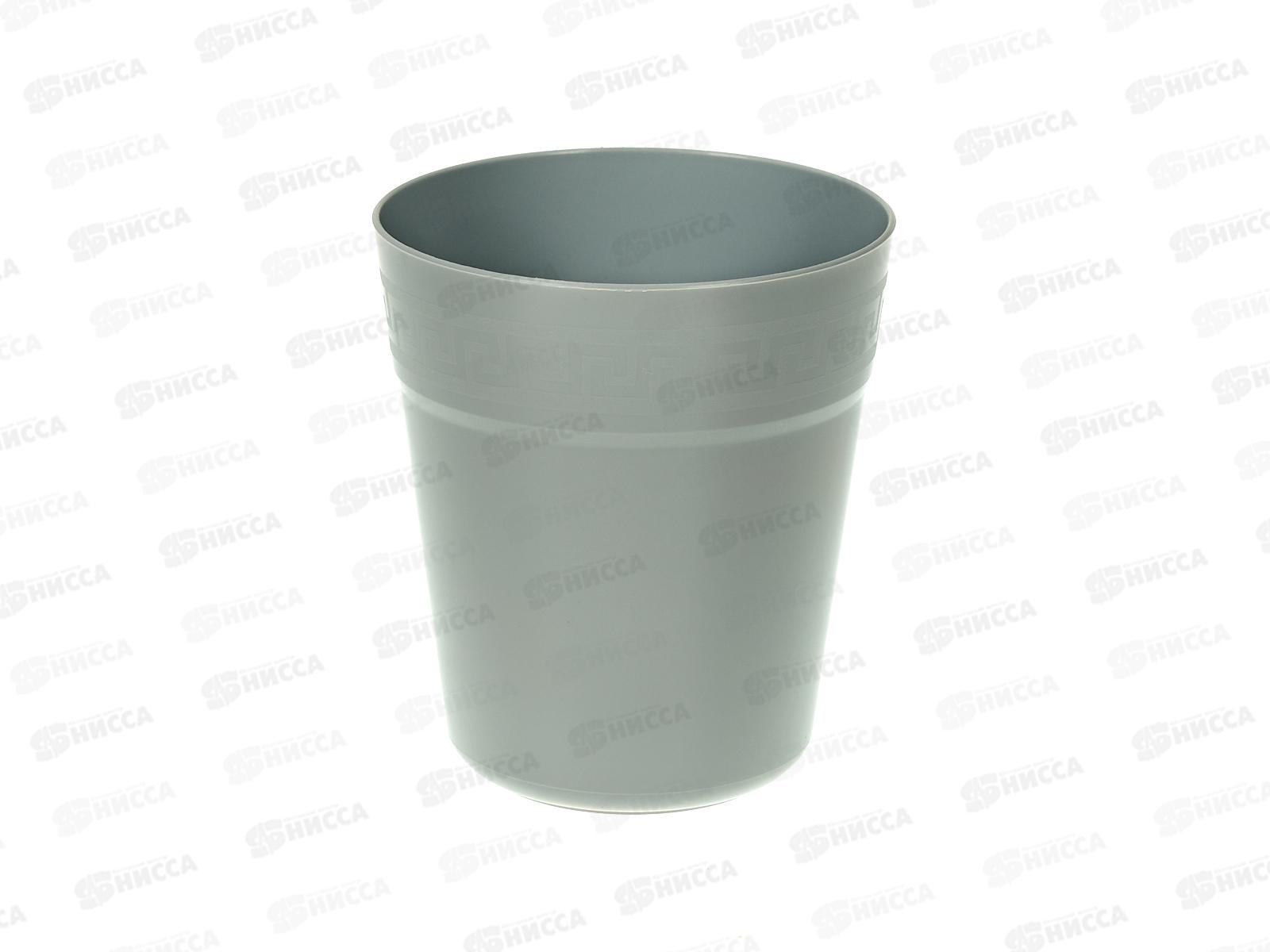 Стакан пластмассовый 260мл серый *50  ИНТ