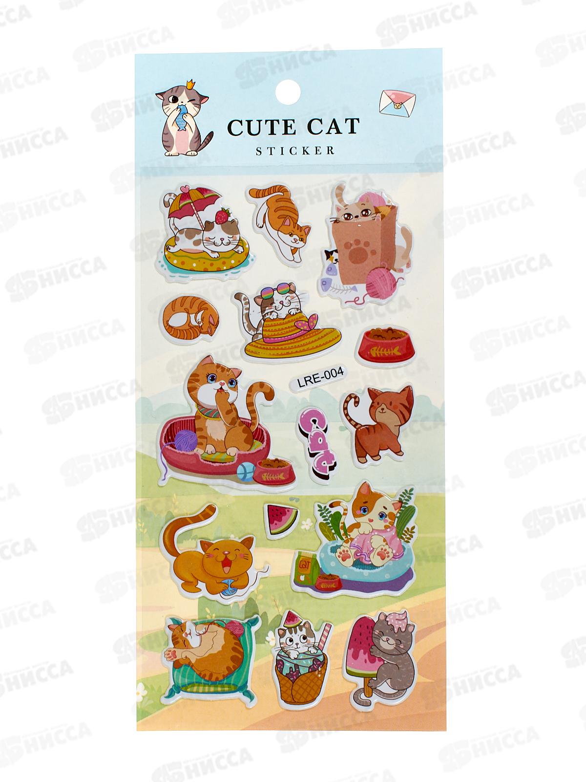 Наклейка Mazari 10*22см Котики 6 диз. М-8568 *12