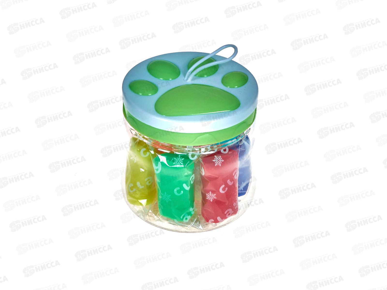 Тесто д/лепки Mazari Лапки 8цв. по 13г + 2 формочки М-20337 *96