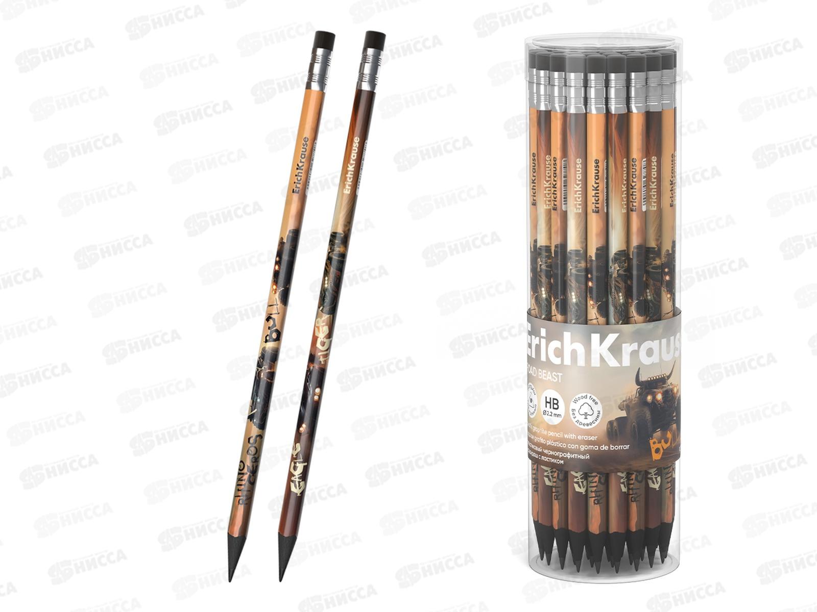 Карандаш ч/г с ласт. EК Road Beast НВ 62770 *42