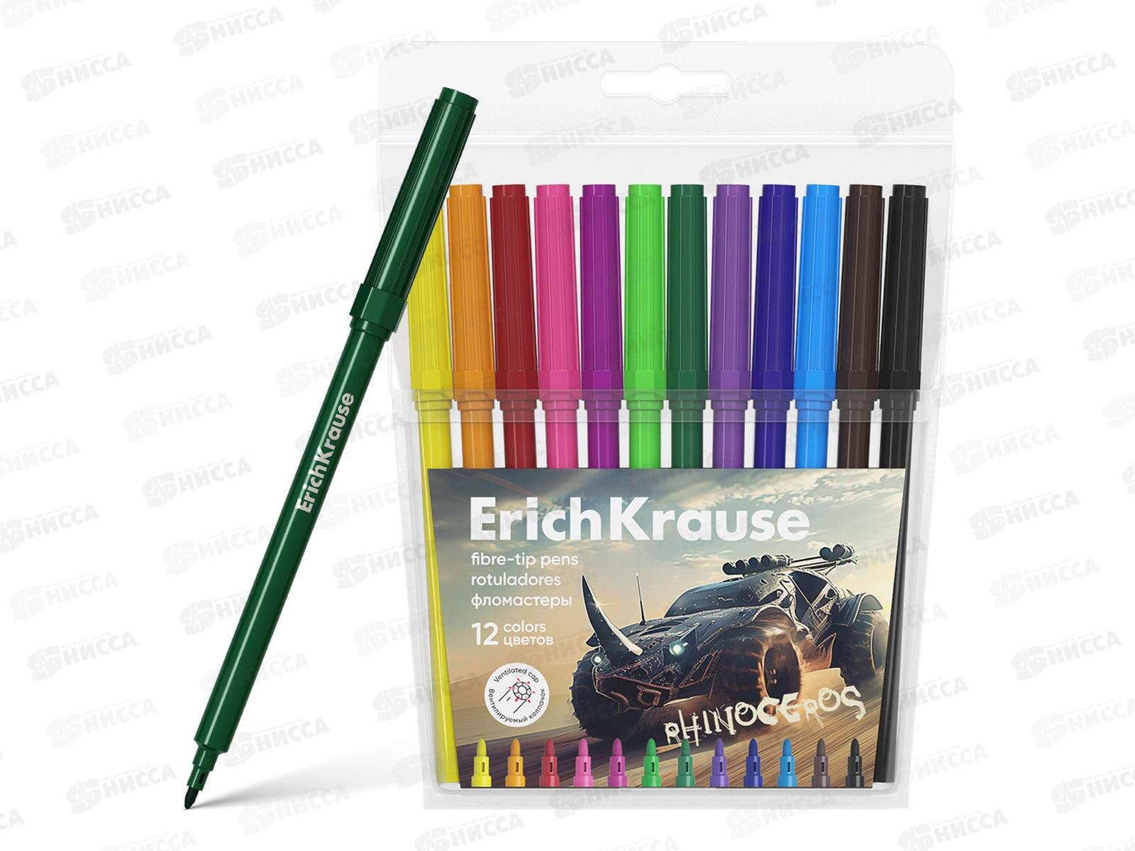 Фломастеры 12цв. EK Road Beast. в футляре. 62989 *12